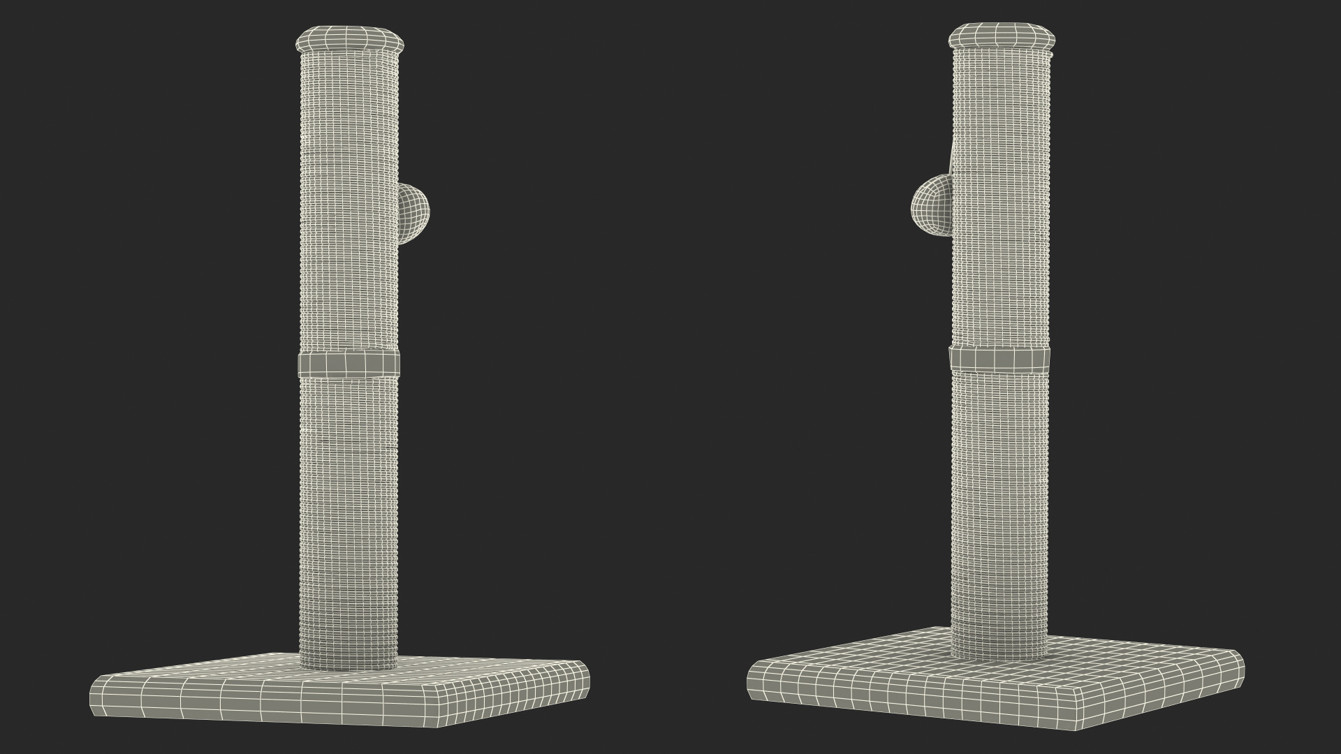 3D Sisal Rope Cat Scratching Post with Ball Spots