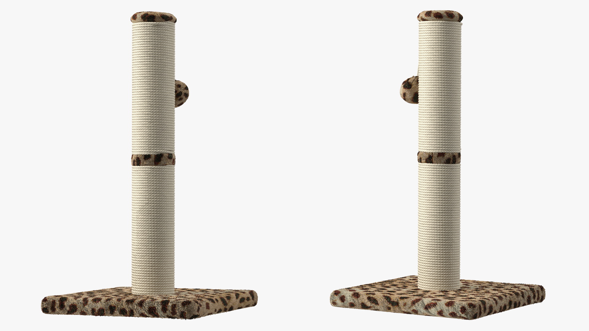 3D Sisal Rope Cat Scratching Post with Ball Spots