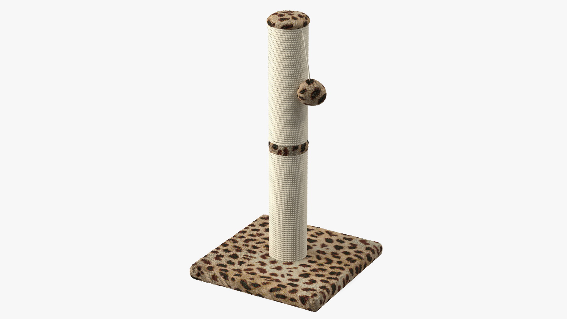 3D Sisal Rope Cat Scratching Post with Ball Spots