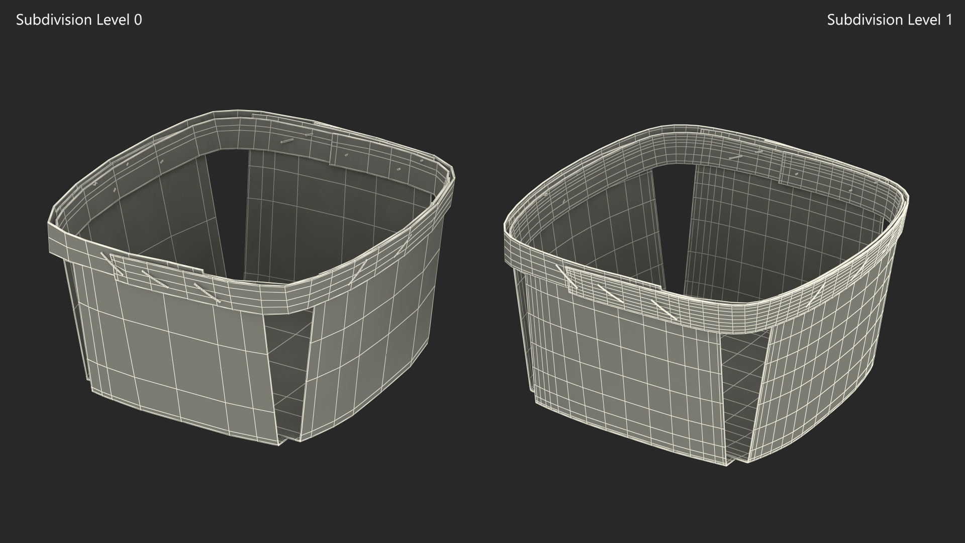 Vented Wooden Box 3D