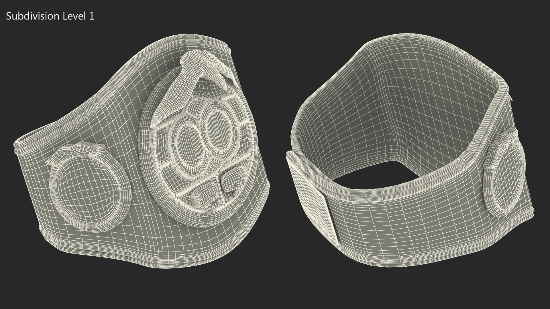 3D IBF Championship Belt Folded whith Fur model
