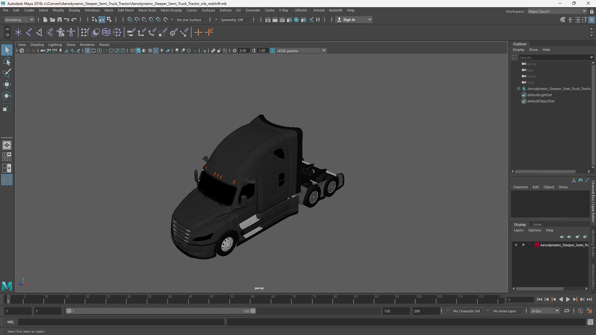 Aerodynamic Sleeper Semi Truck Tractor - view 11