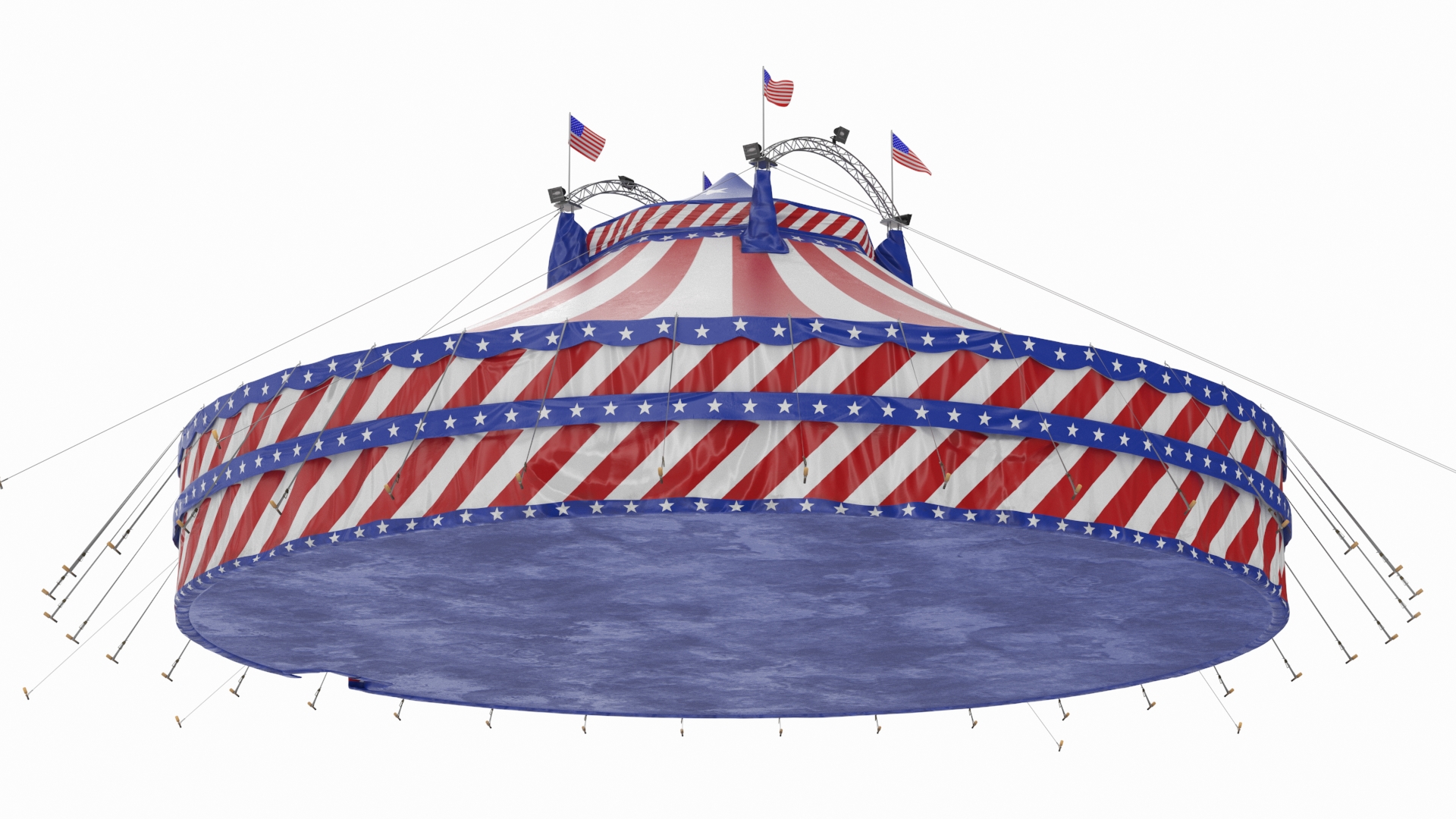 3D model Patriotic American Circus Tent
