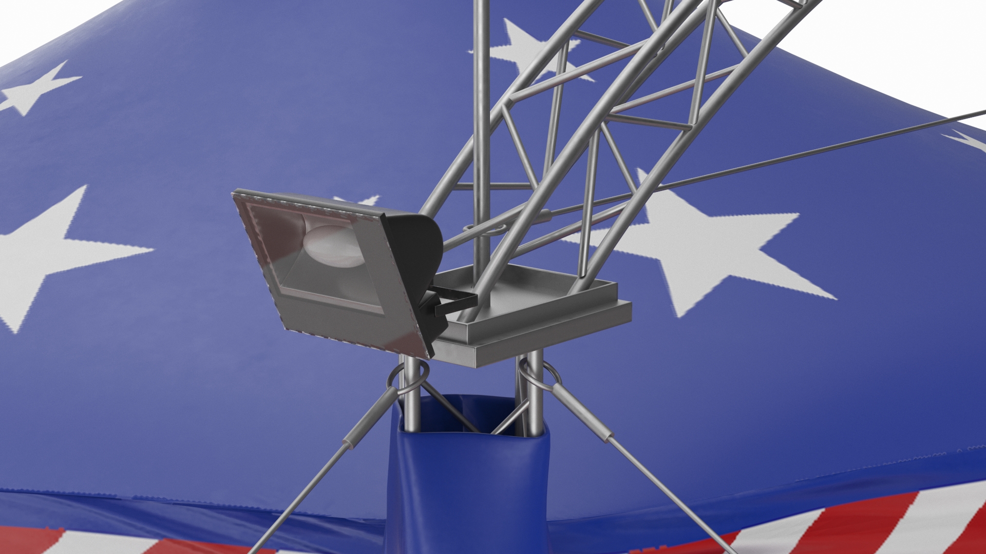 3D model Patriotic American Circus Tent