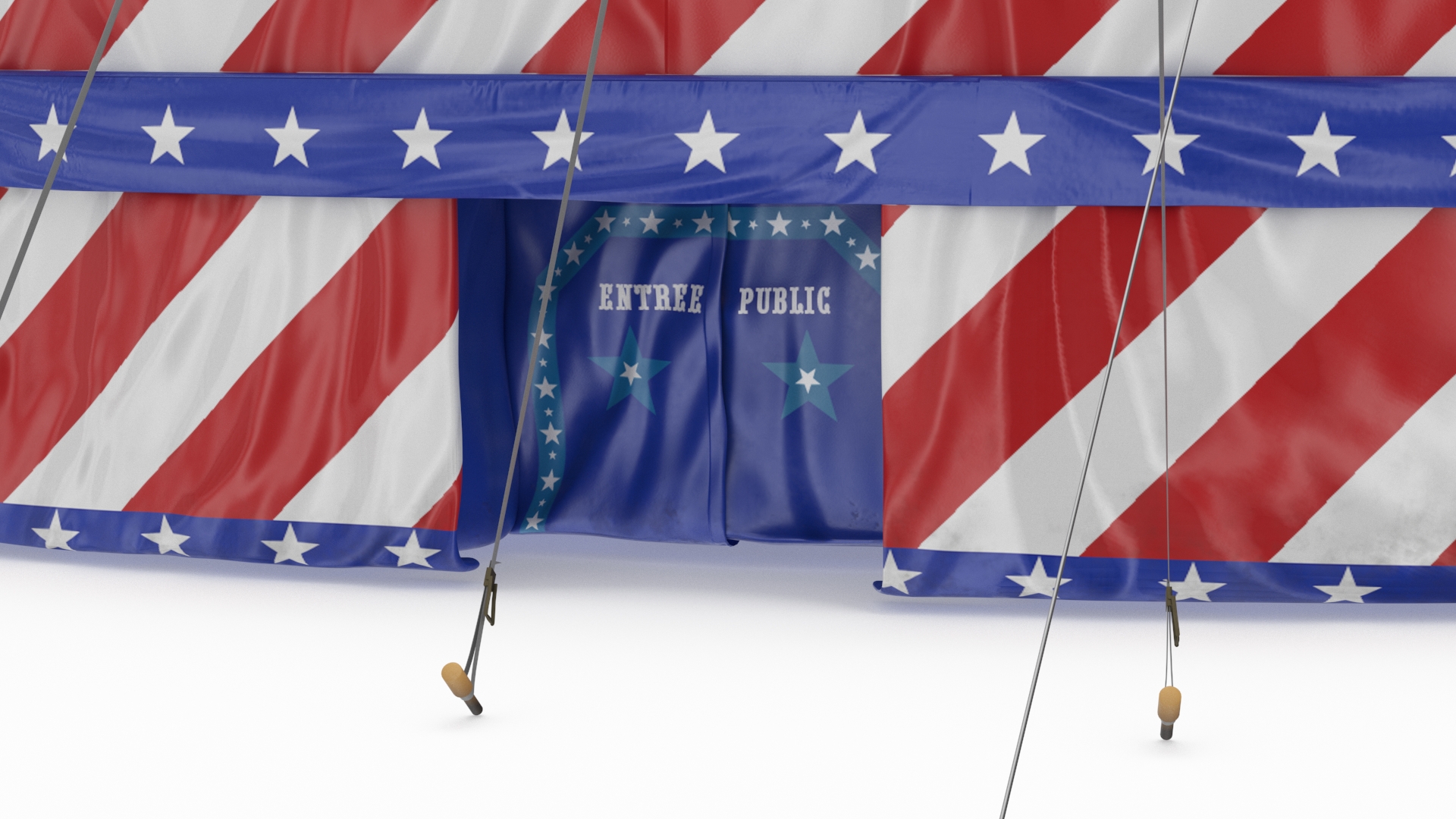 3D model Patriotic American Circus Tent