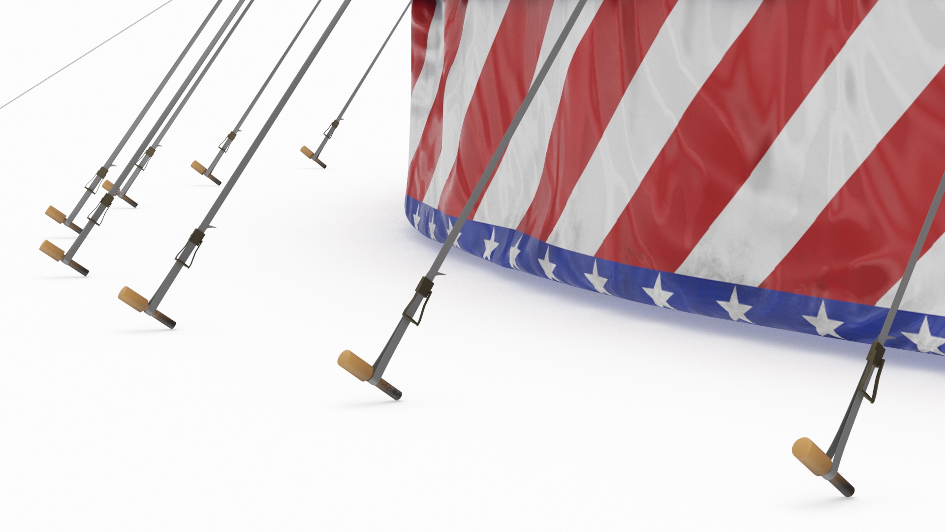 3D model Patriotic American Circus Tent