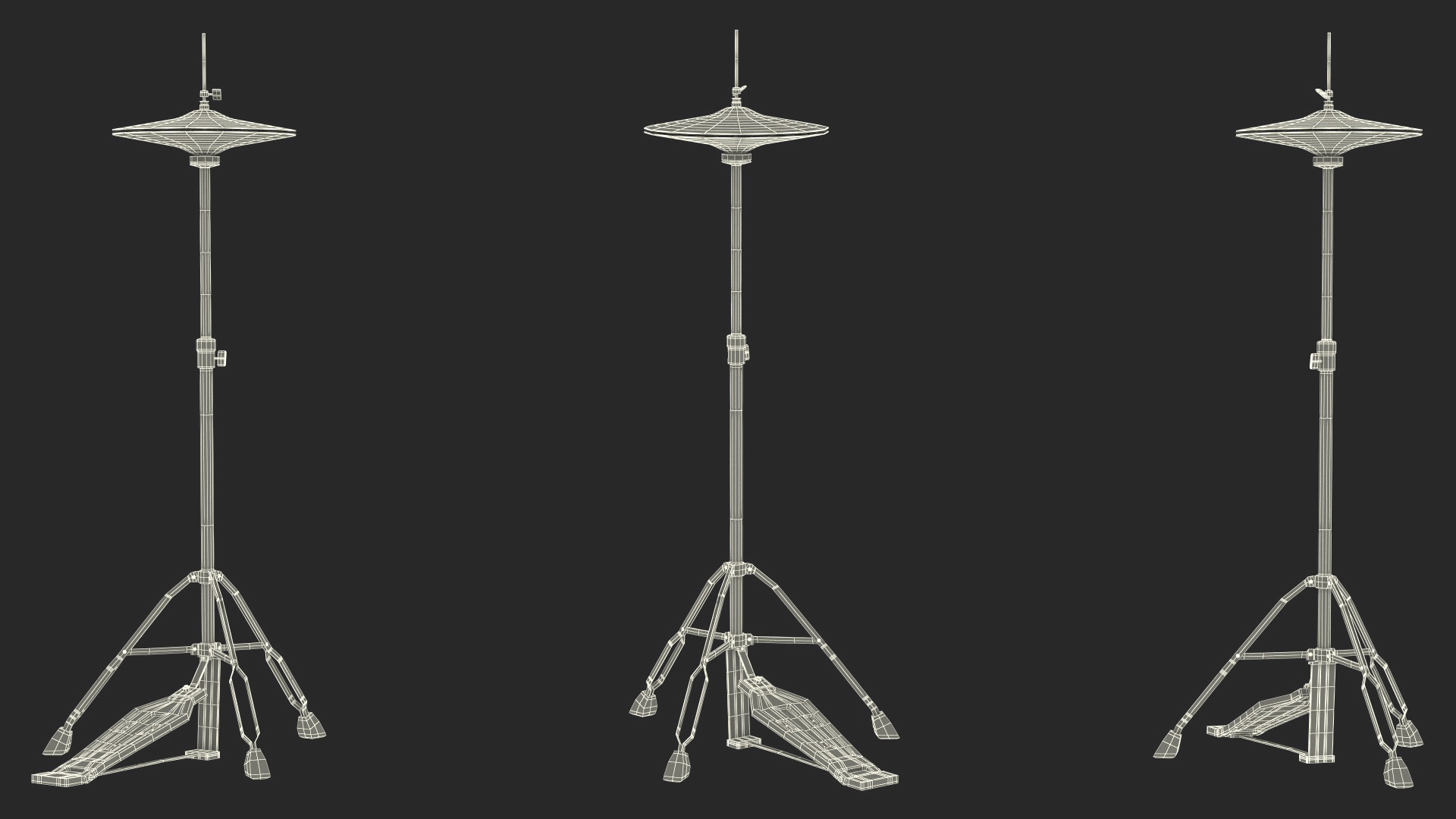 Hi-Hat Cymbal Stand 3D model