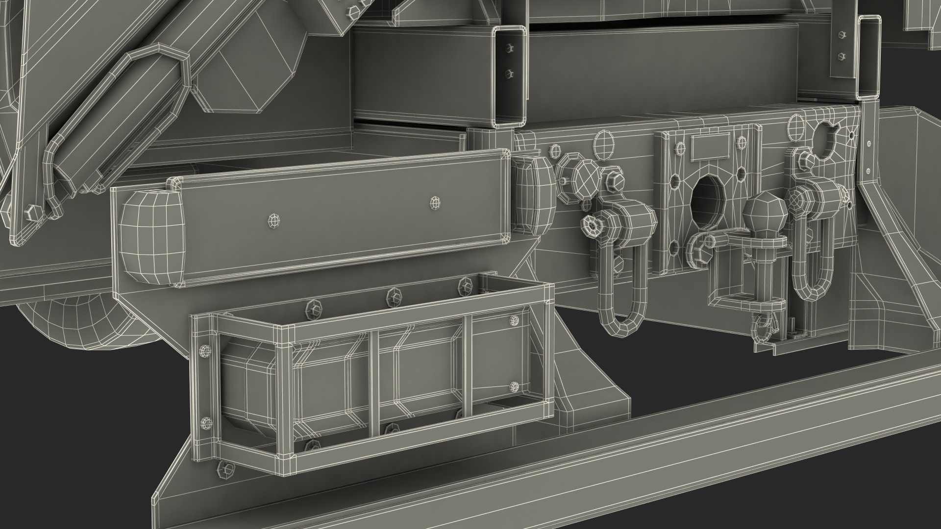 3D Modern Fire Truck Simple Interior model