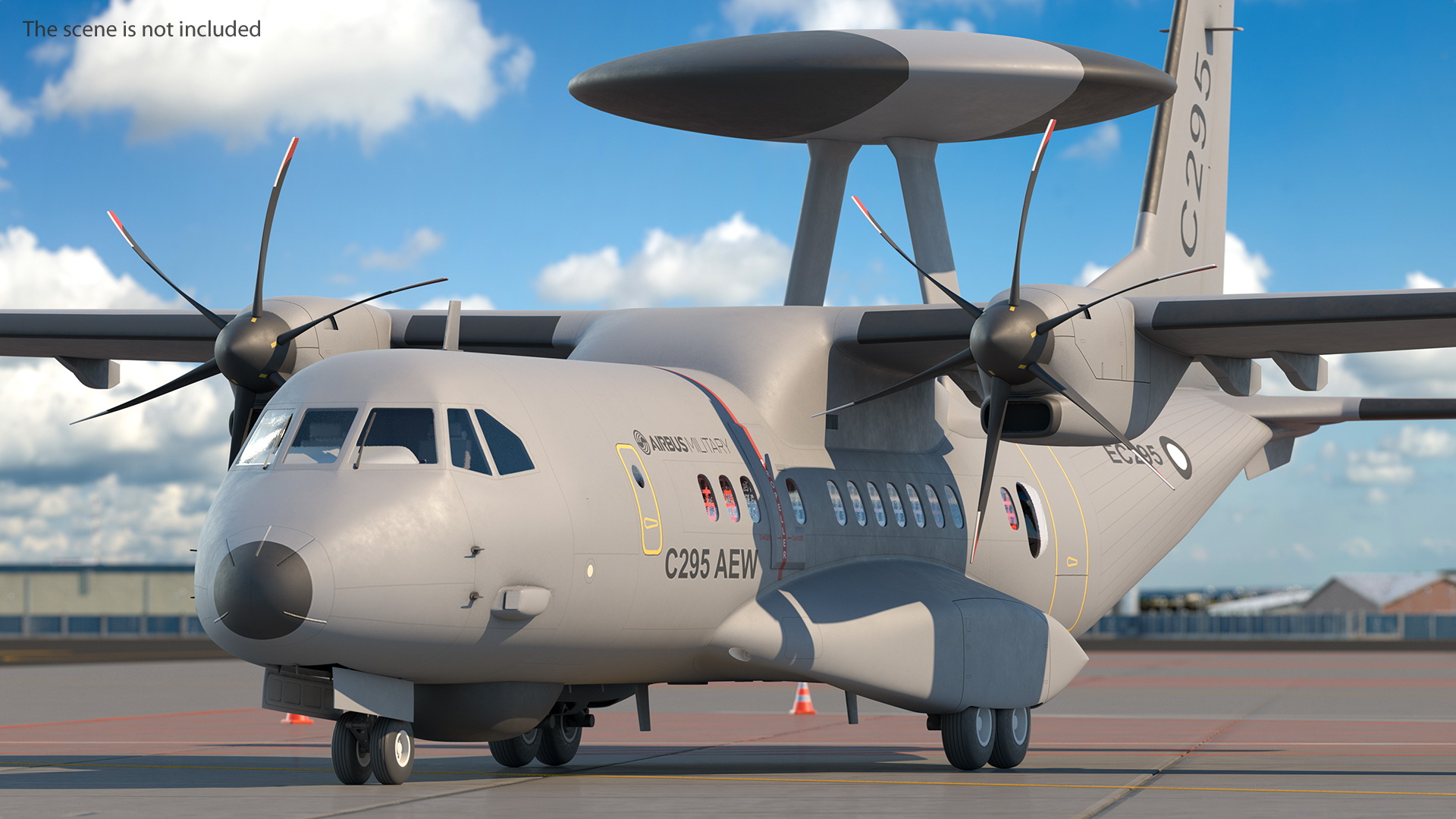 3D model Airbus C295 Airborne Early Warning and Control Aircraft