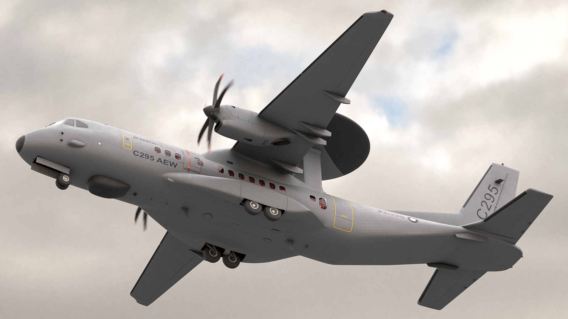 3D model Airbus C295 Airborne Early Warning and Control Aircraft