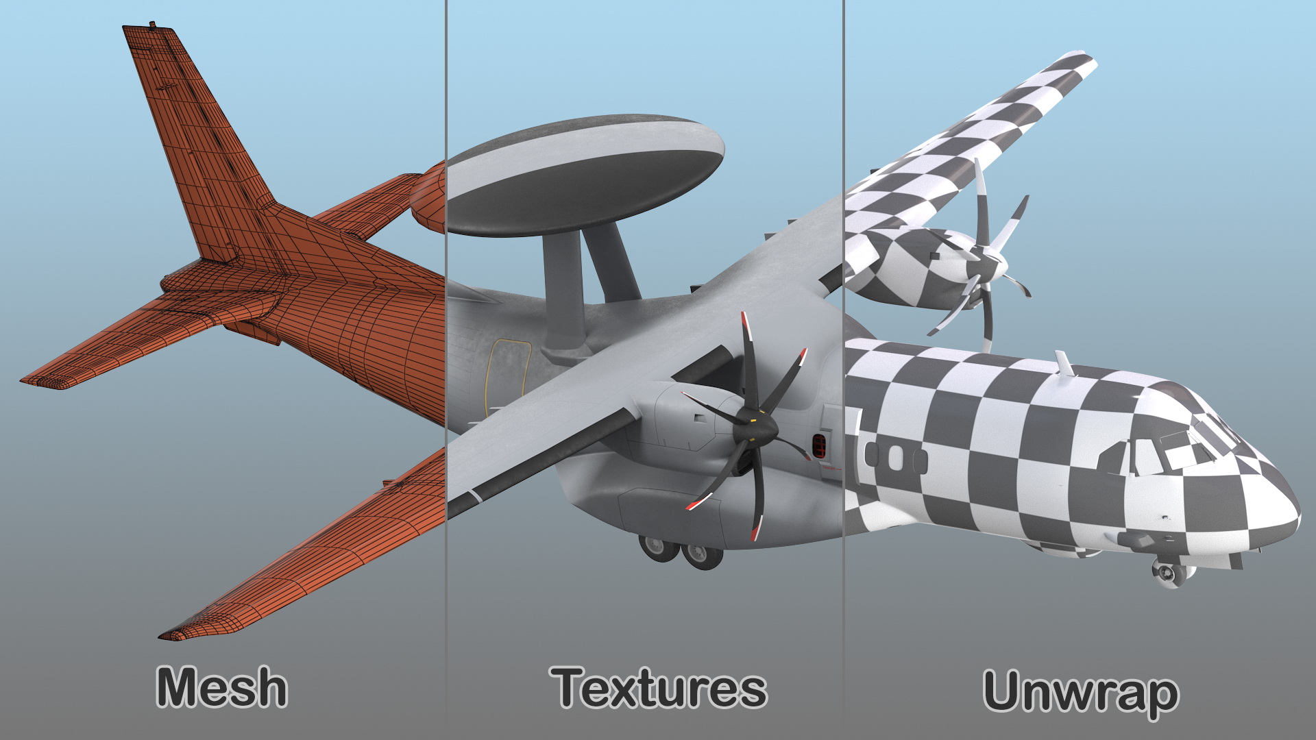 3D model Airbus C295 Airborne Early Warning and Control Aircraft