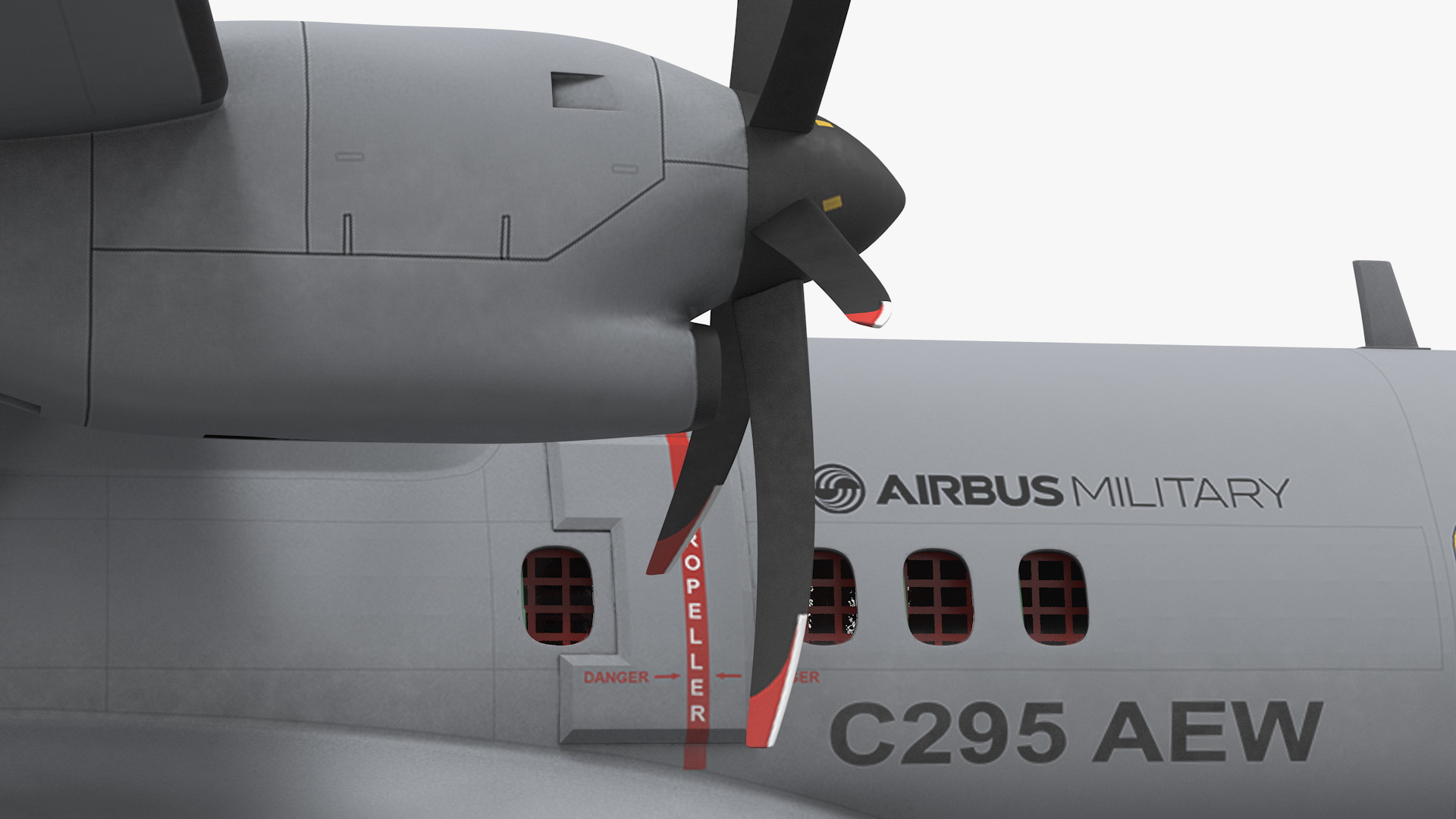 3D model Airbus C295 Airborne Early Warning and Control Aircraft