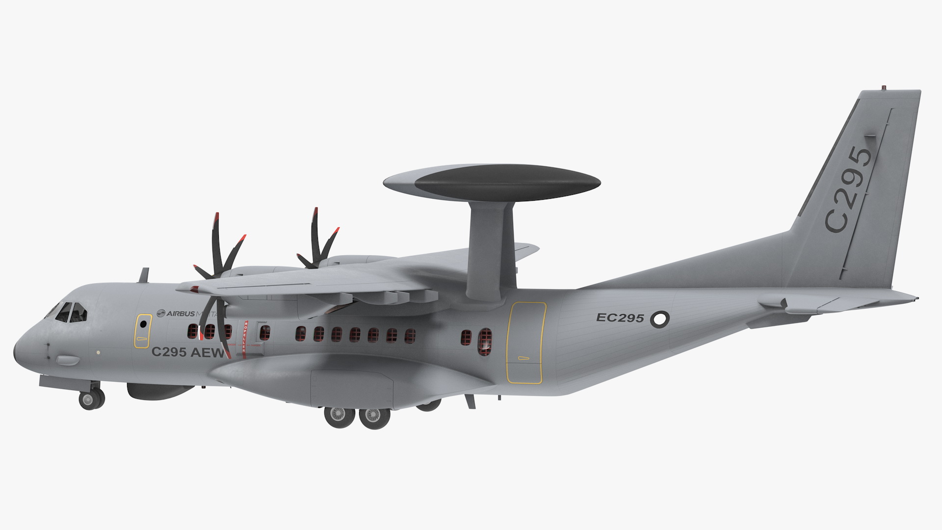 3D model Airbus C295 Airborne Early Warning and Control Aircraft