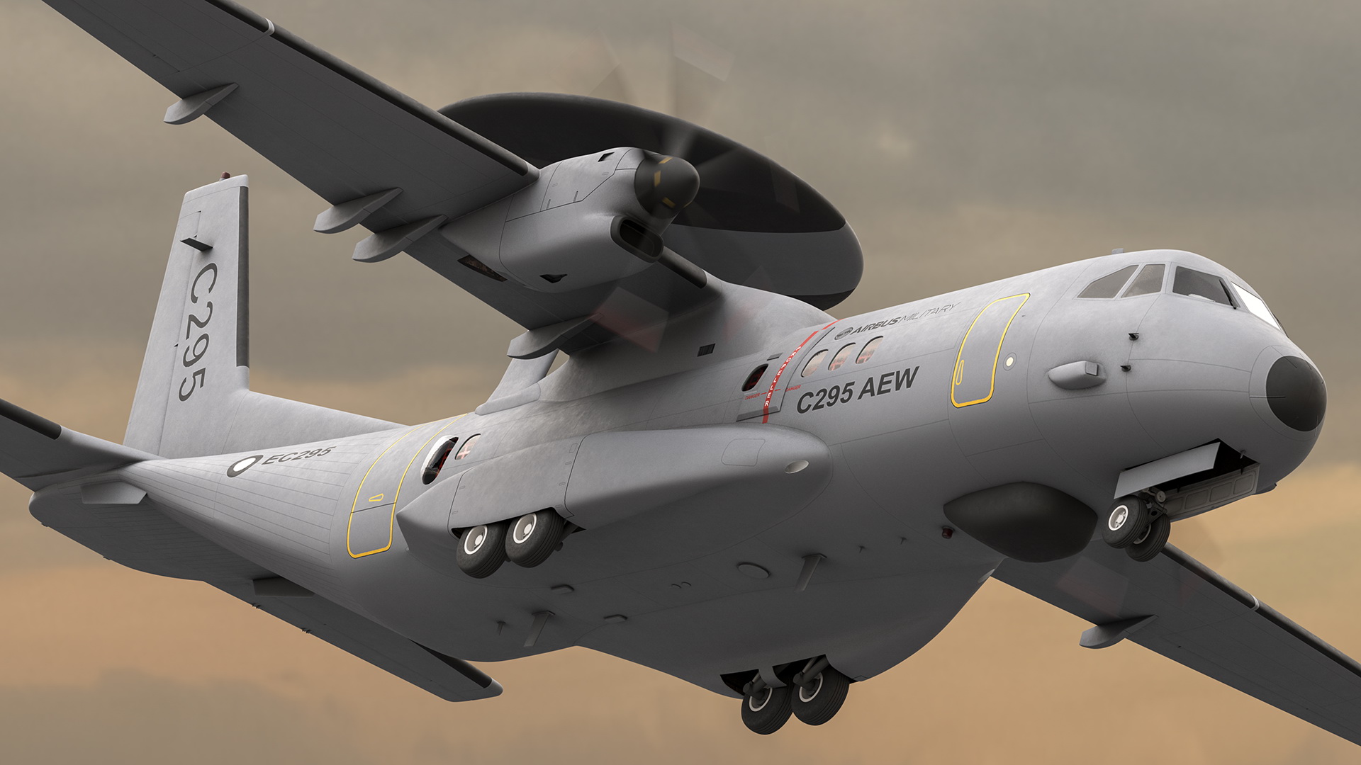 3D model Airbus C295 Airborne Early Warning and Control Aircraft