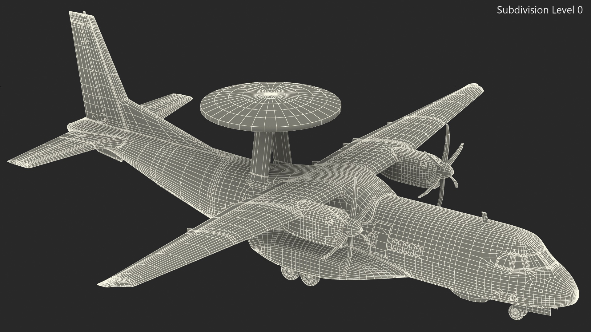 3D model Airbus C295 Airborne Early Warning and Control Aircraft