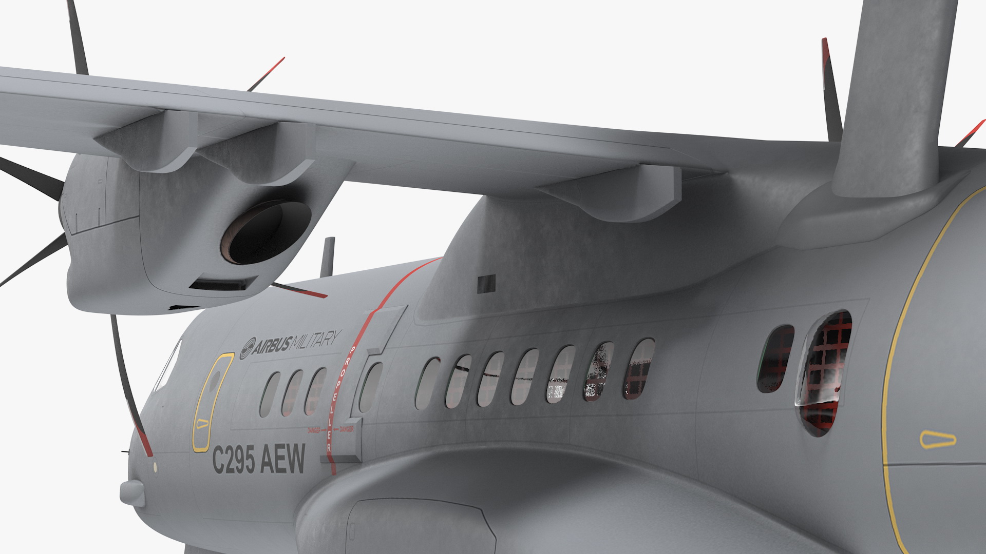 3D model Airbus C295 Airborne Early Warning and Control Aircraft