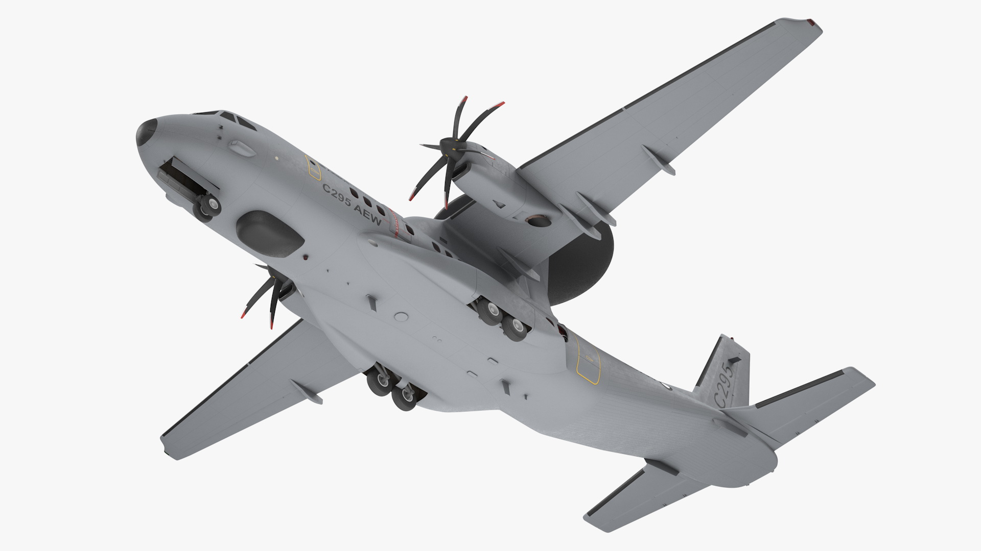 3D model Airbus C295 Airborne Early Warning and Control Aircraft