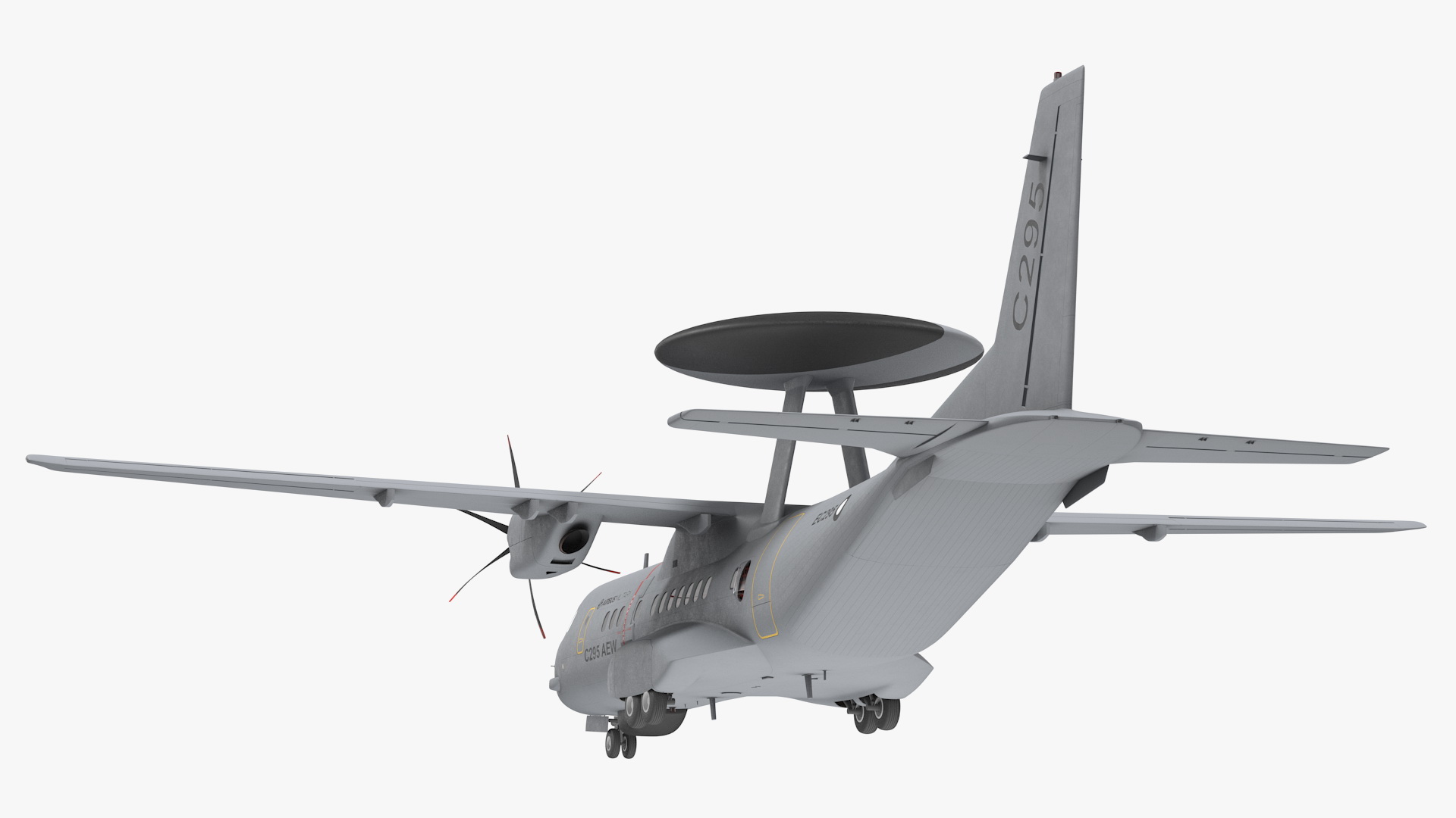3D model Airbus C295 Airborne Early Warning and Control Aircraft