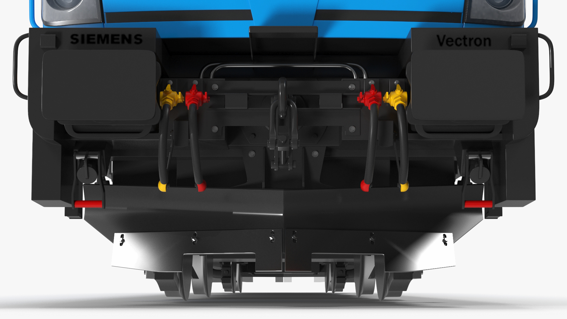 Blue Modern Locomotive Rigged 3D model
