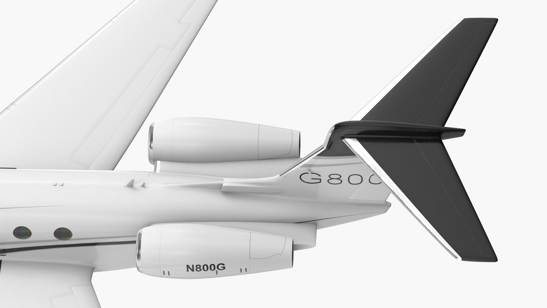 3D Large Business Jet Gulfstream G800 Flight