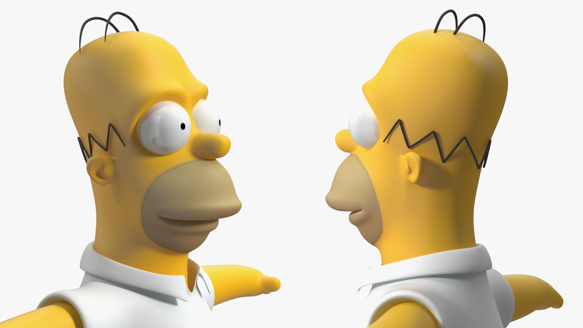 3D Cartoon Character Homer Simpson T-Pose model