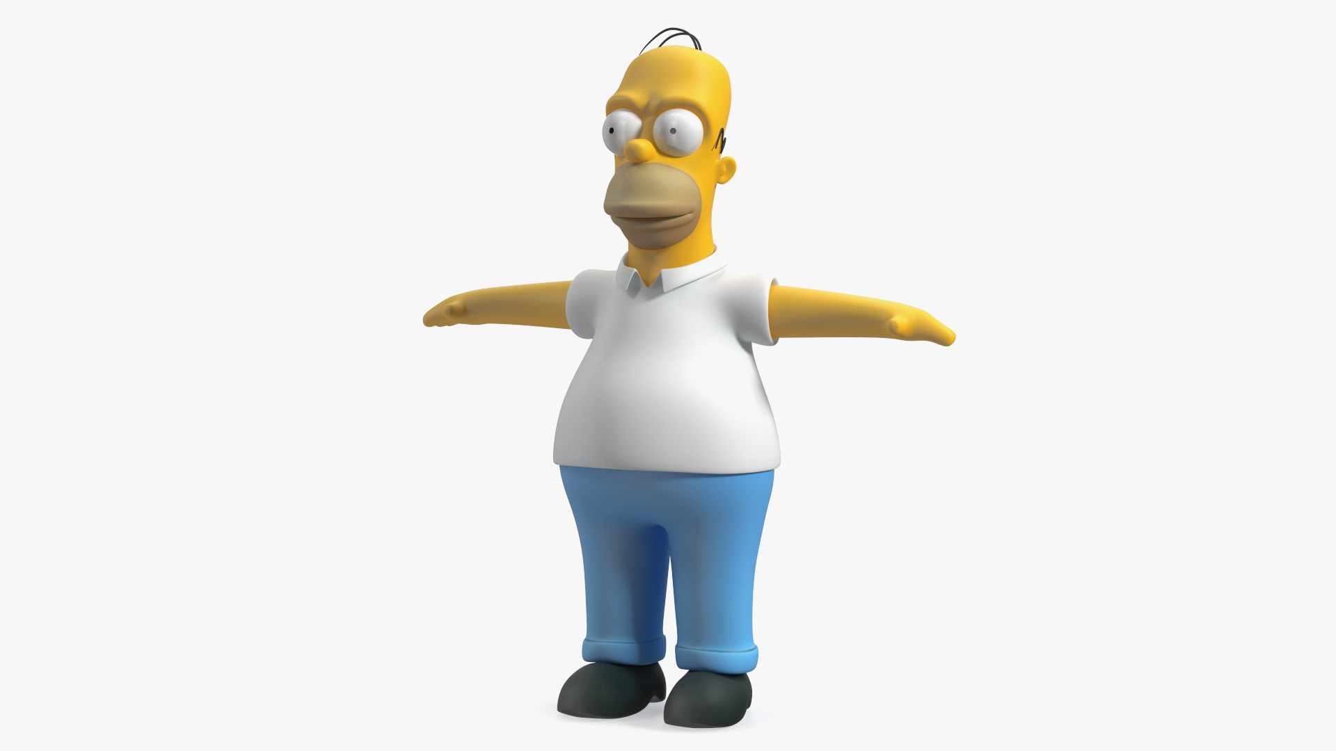 3D Cartoon Character Homer Simpson T-Pose model
