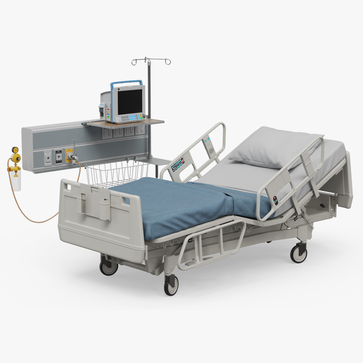 Electronic Medical Bed with Infusion Stand
