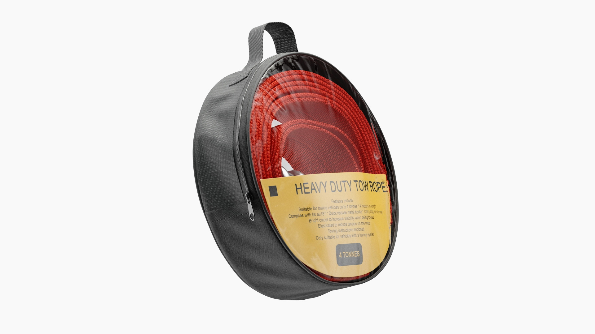 3D Heavy Duty Tow Rope Packed
