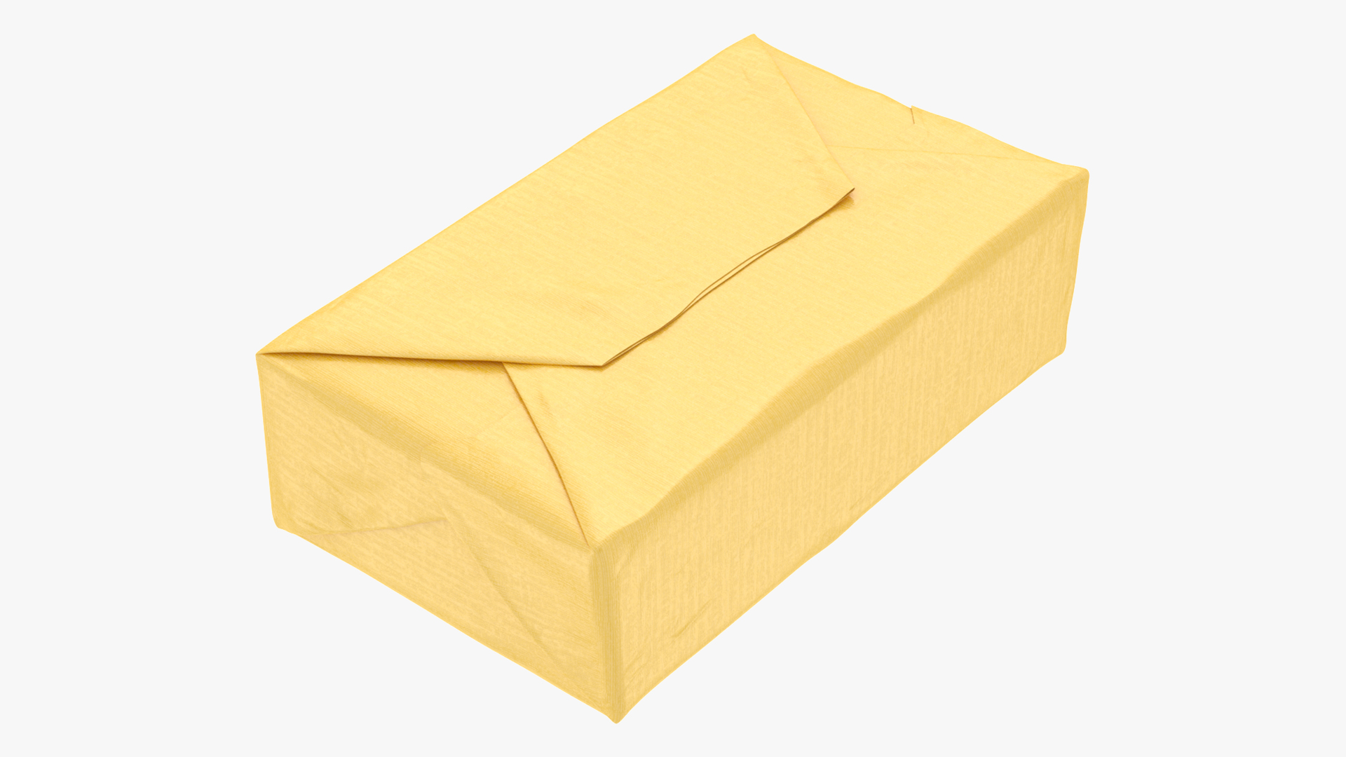 Butter Block in Metallic Gold Foil 3D model