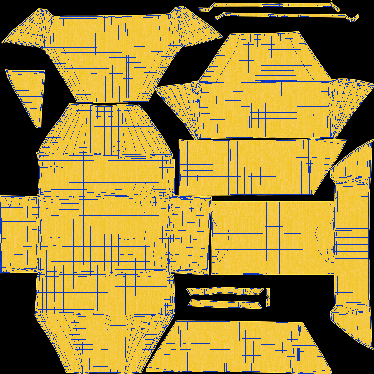 Butter Block in Metallic Gold Foil 3D model