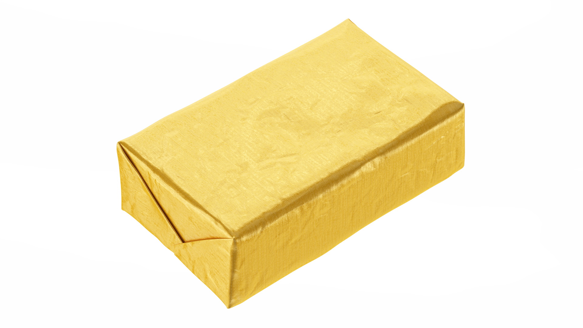 Butter Block in Metallic Gold Foil 3D model