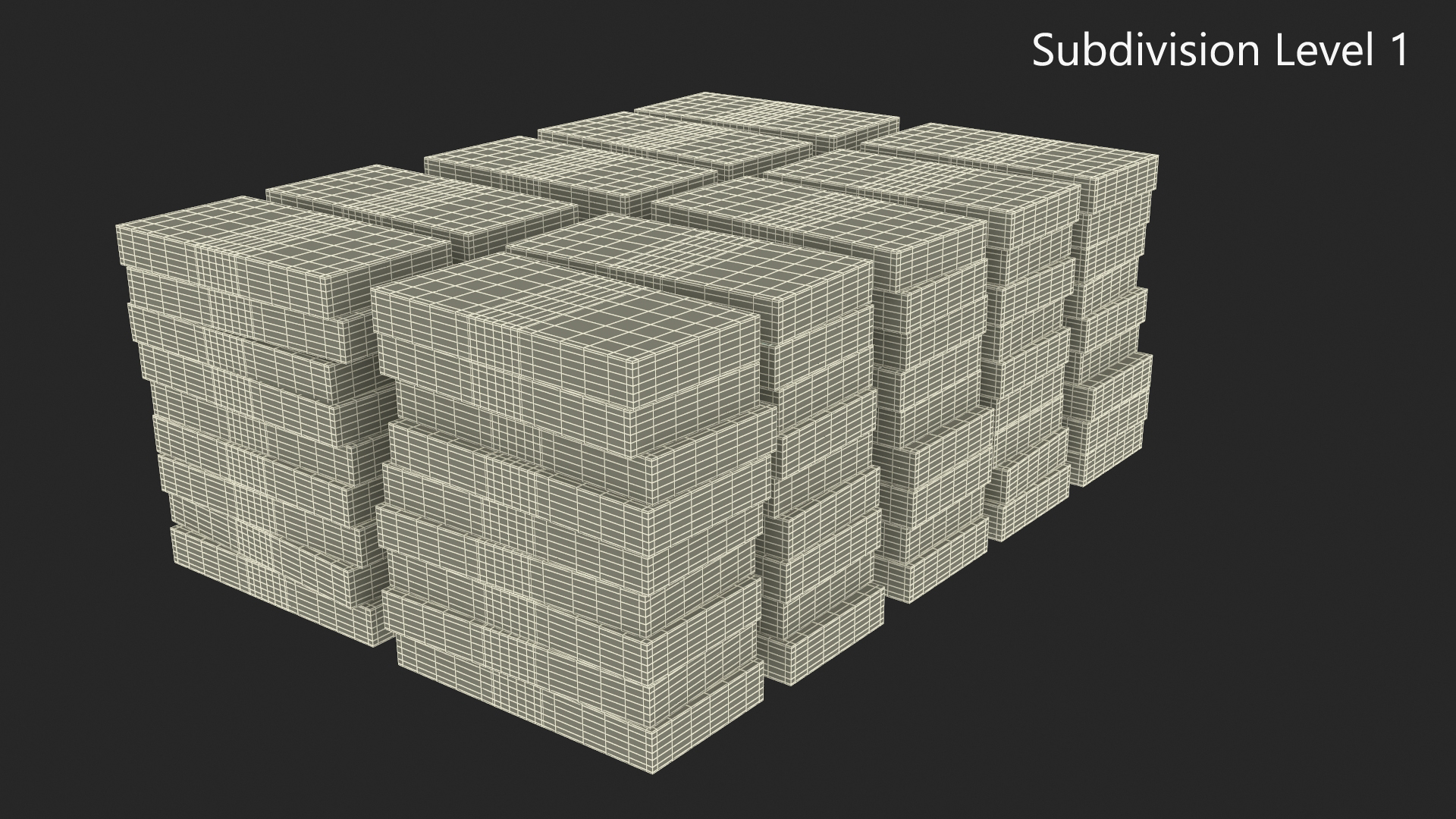 3D Stacked China Currency 100 Yuan Banknotes