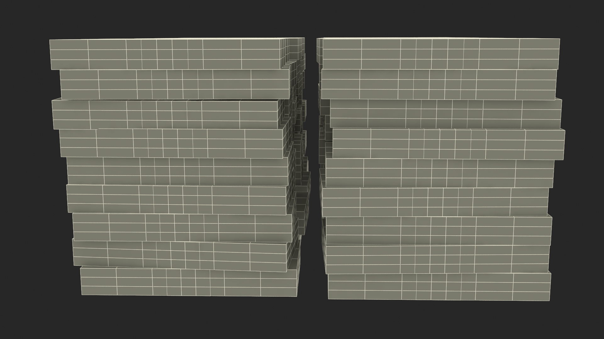 3D Stacked China Currency 100 Yuan Banknotes