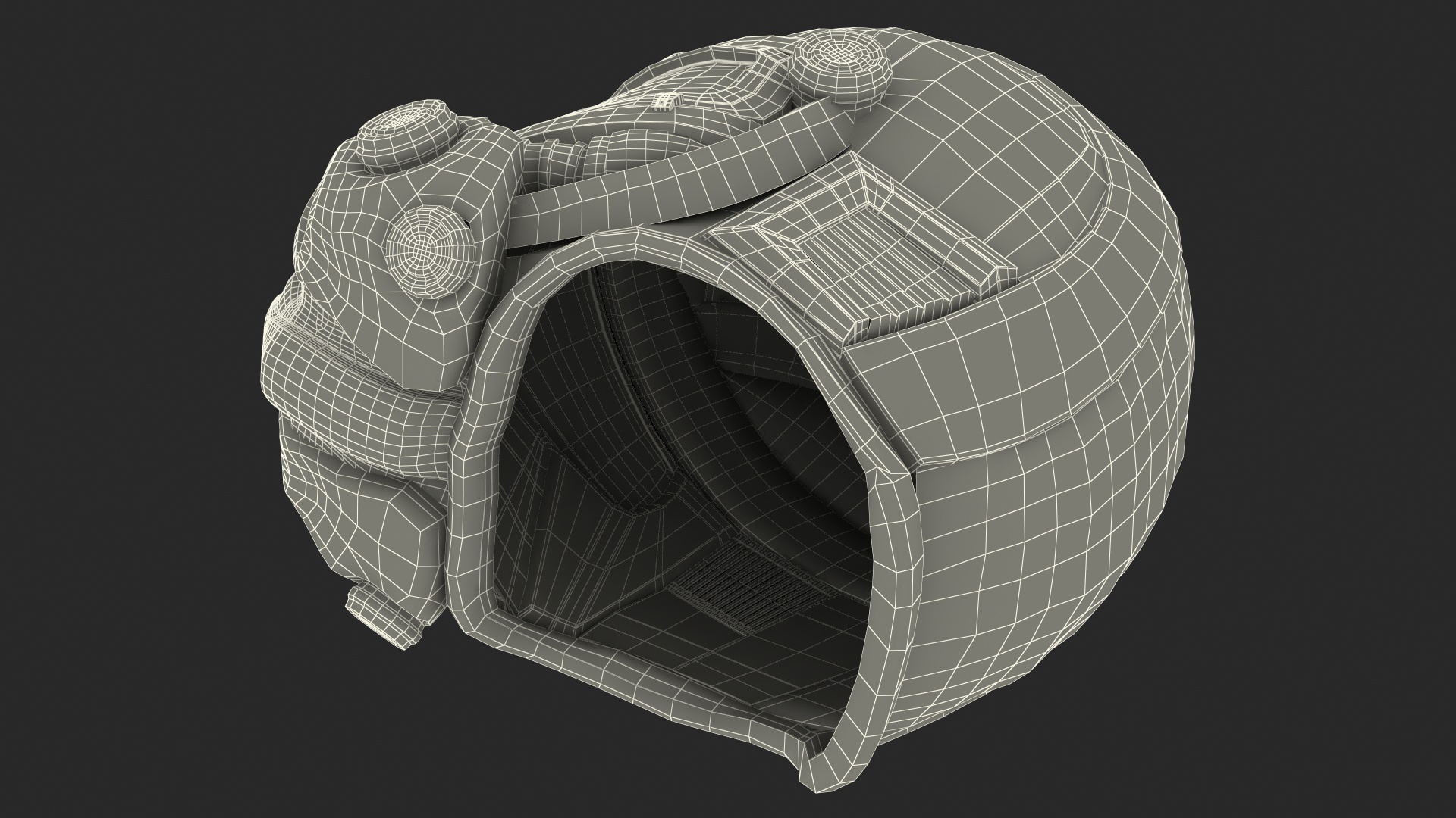 3D SciFi Helmet Red