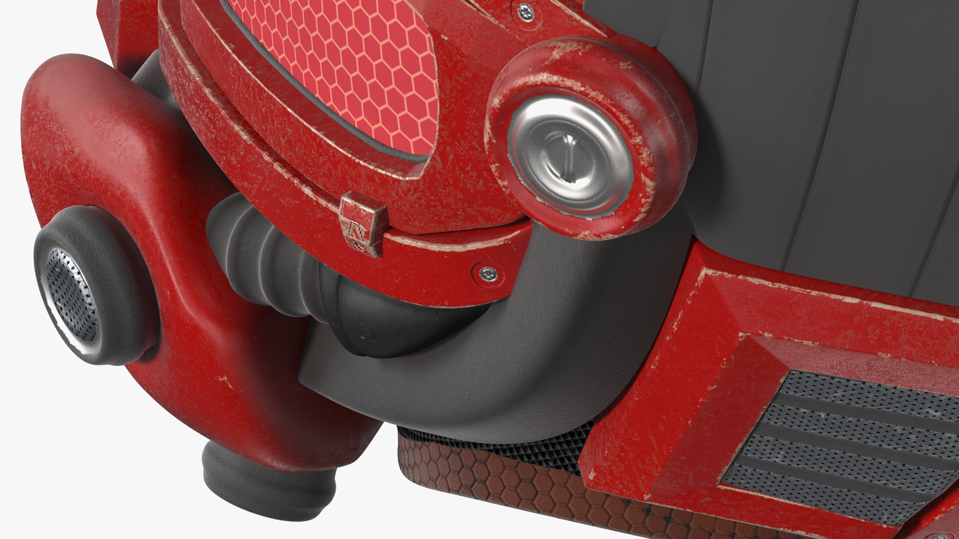 3D SciFi Helmet Red