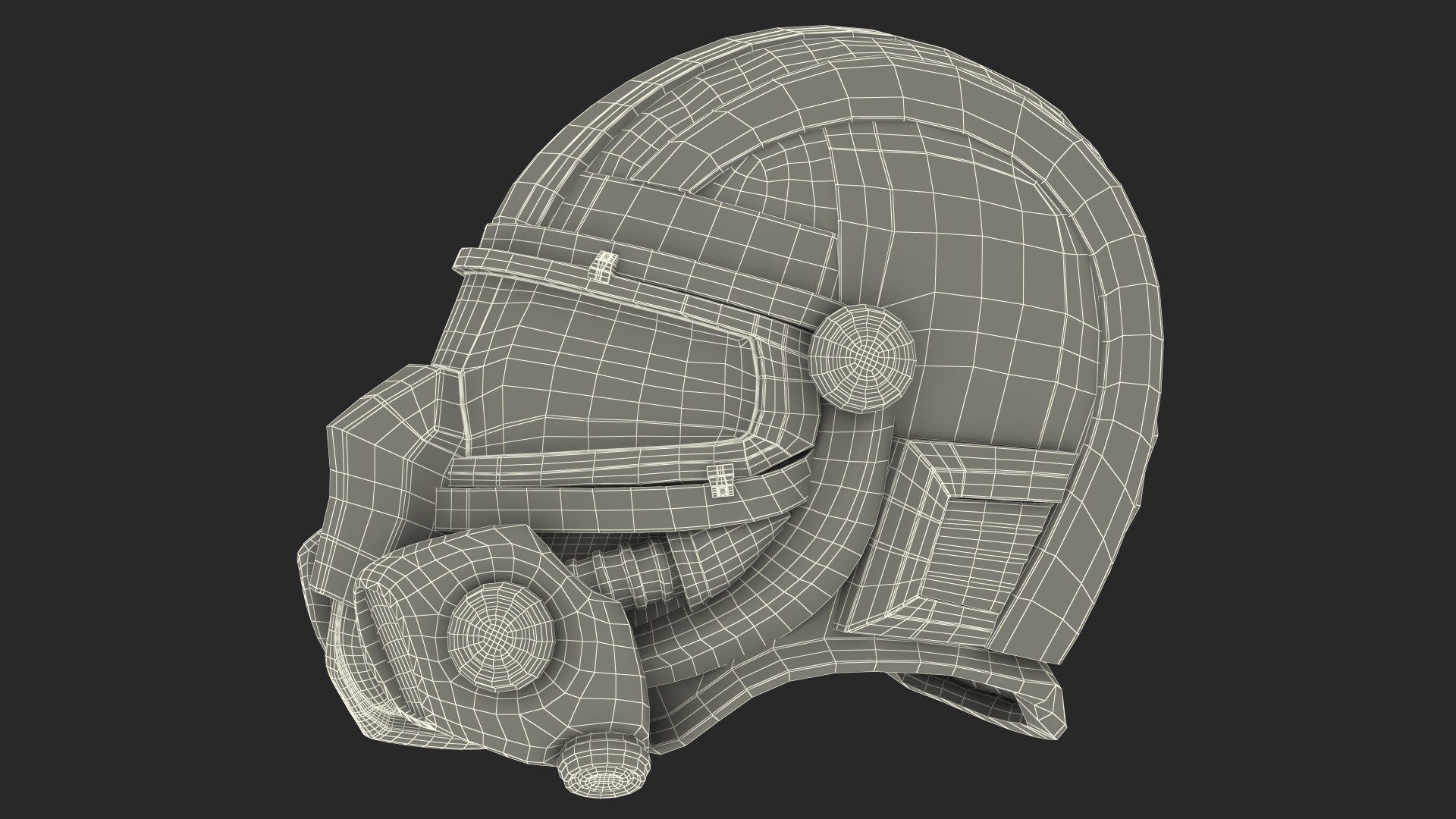 3D SciFi Helmet Red
