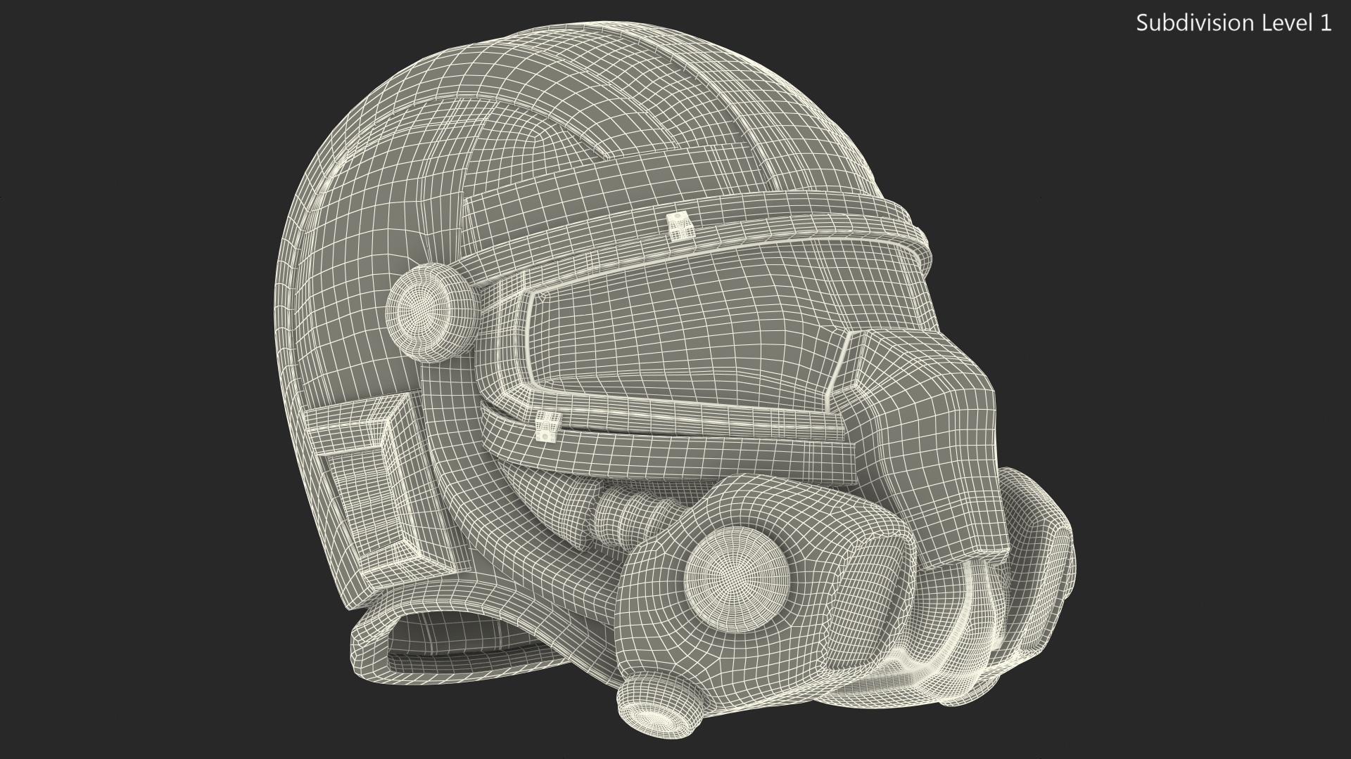 3D SciFi Helmet Red