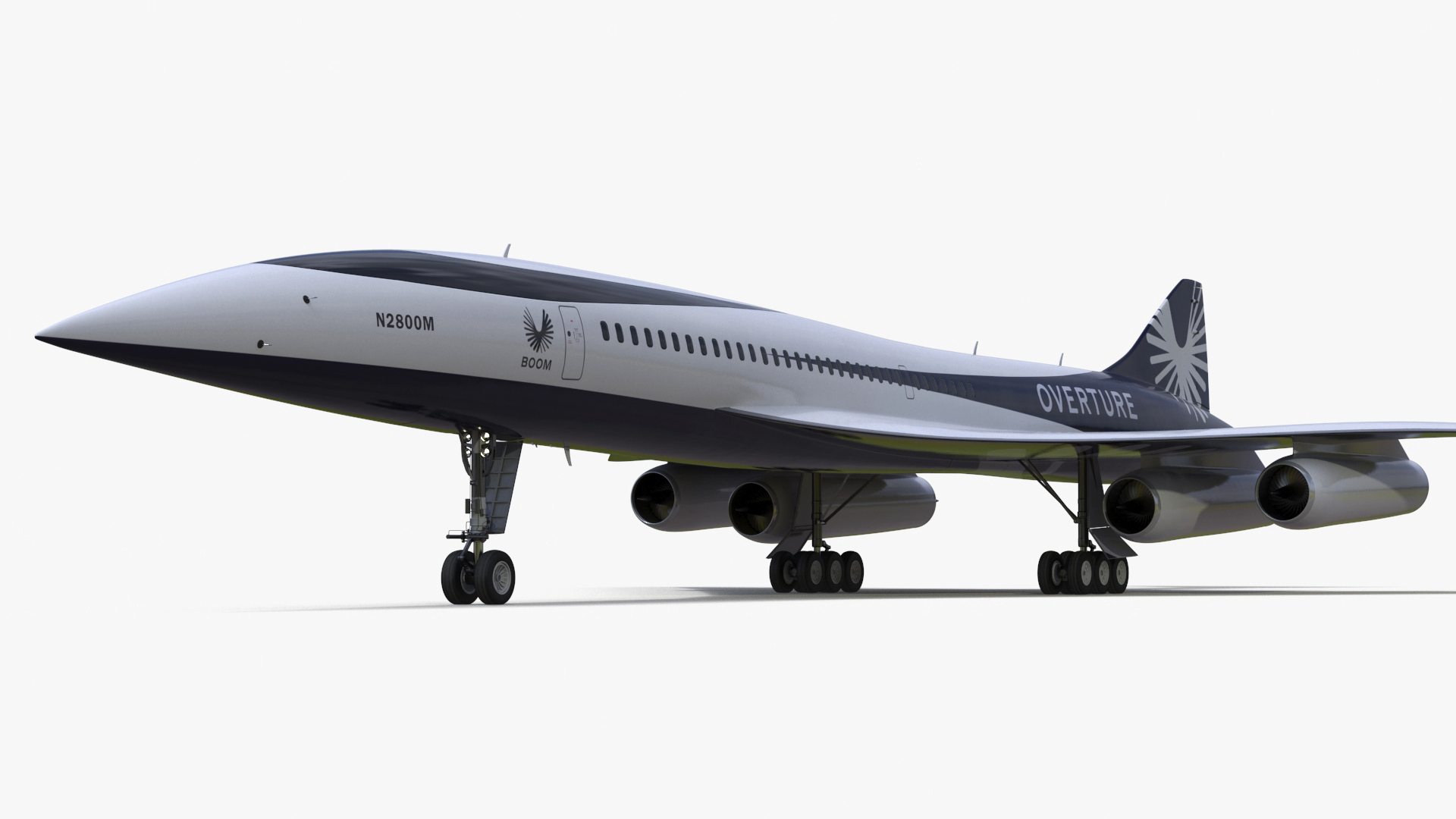 Overture Supersonic Jet Aircraft 3D