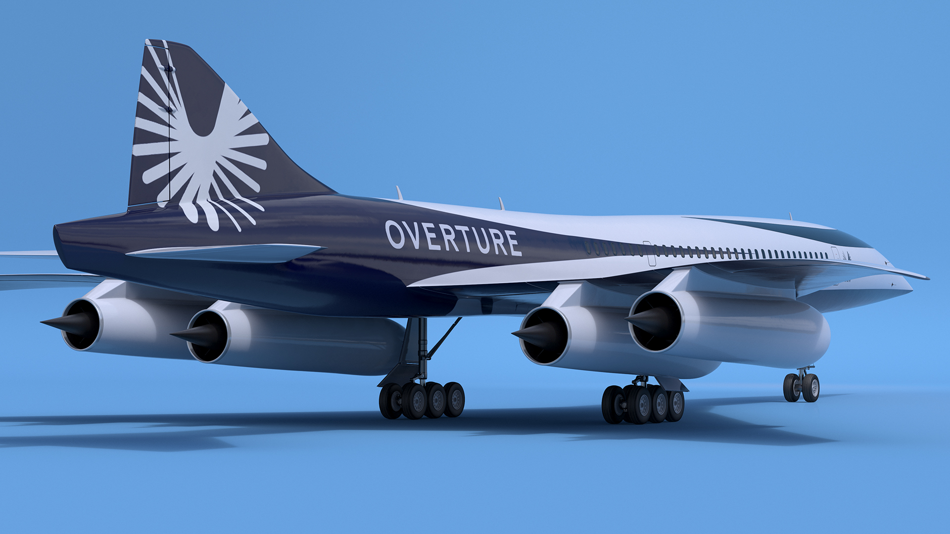 Overture Supersonic Jet Aircraft 3D