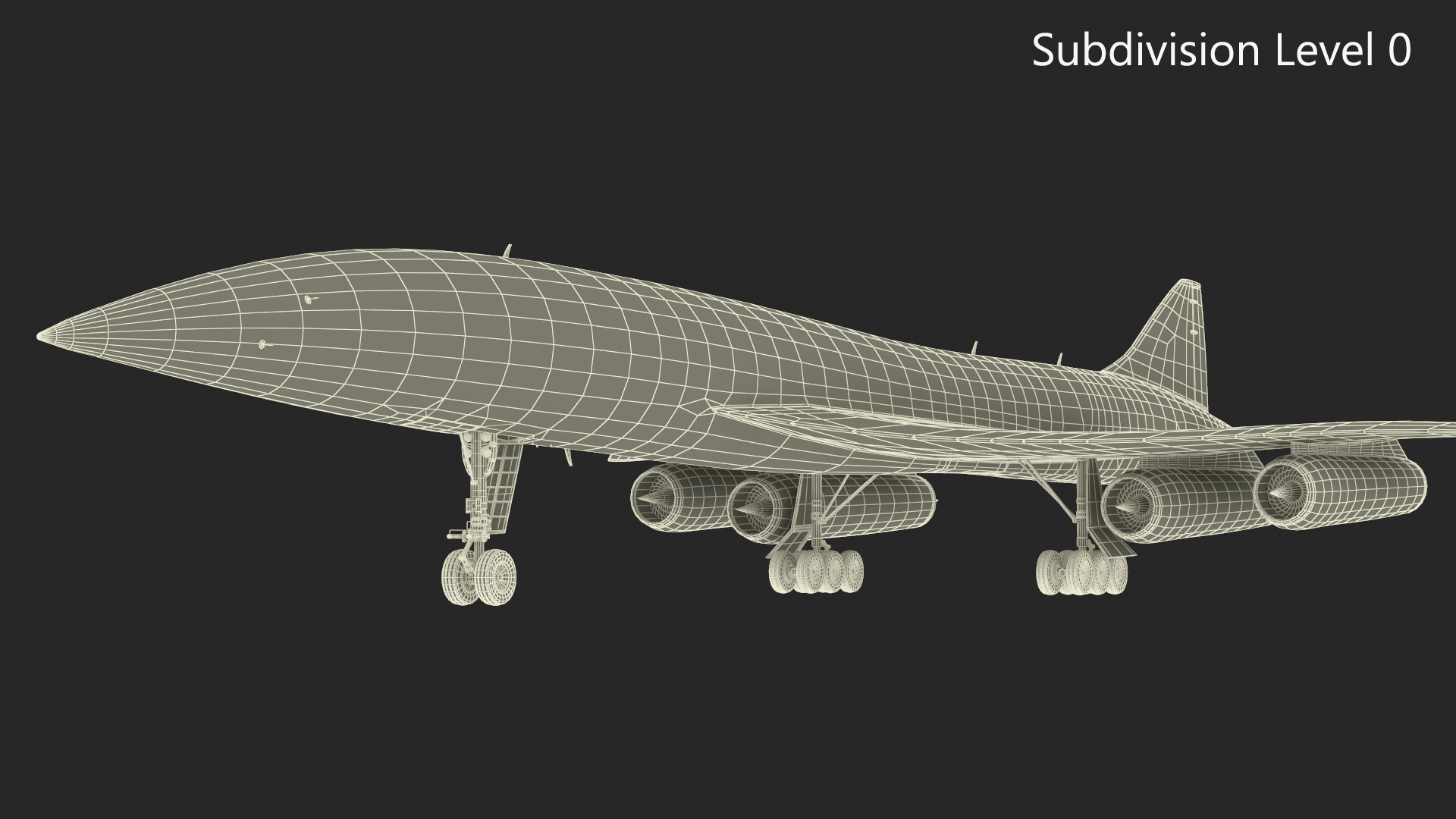 Overture Supersonic Jet Aircraft 3D