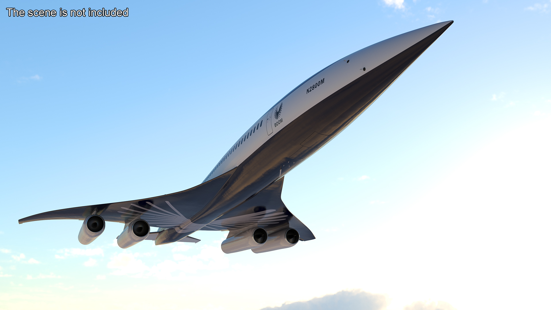 Overture Supersonic Jet Aircraft 3D