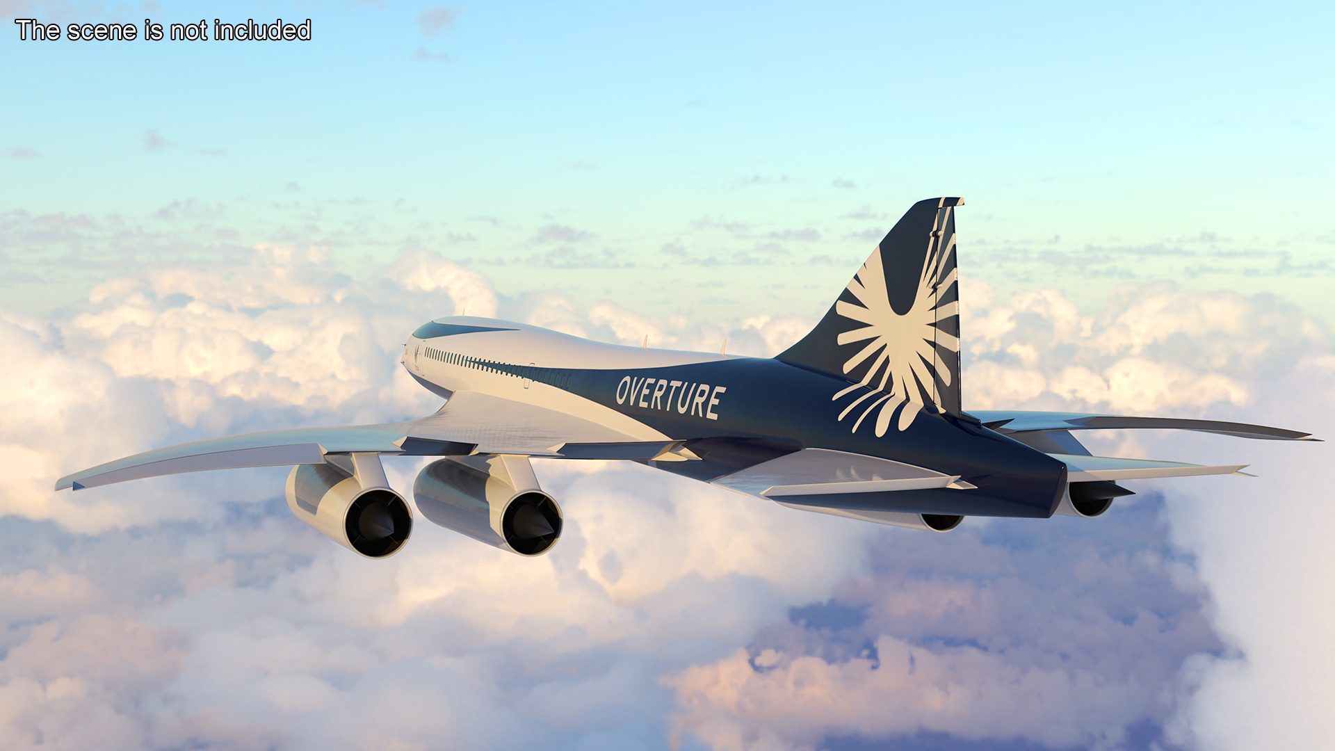 Overture Supersonic Jet Aircraft 3D