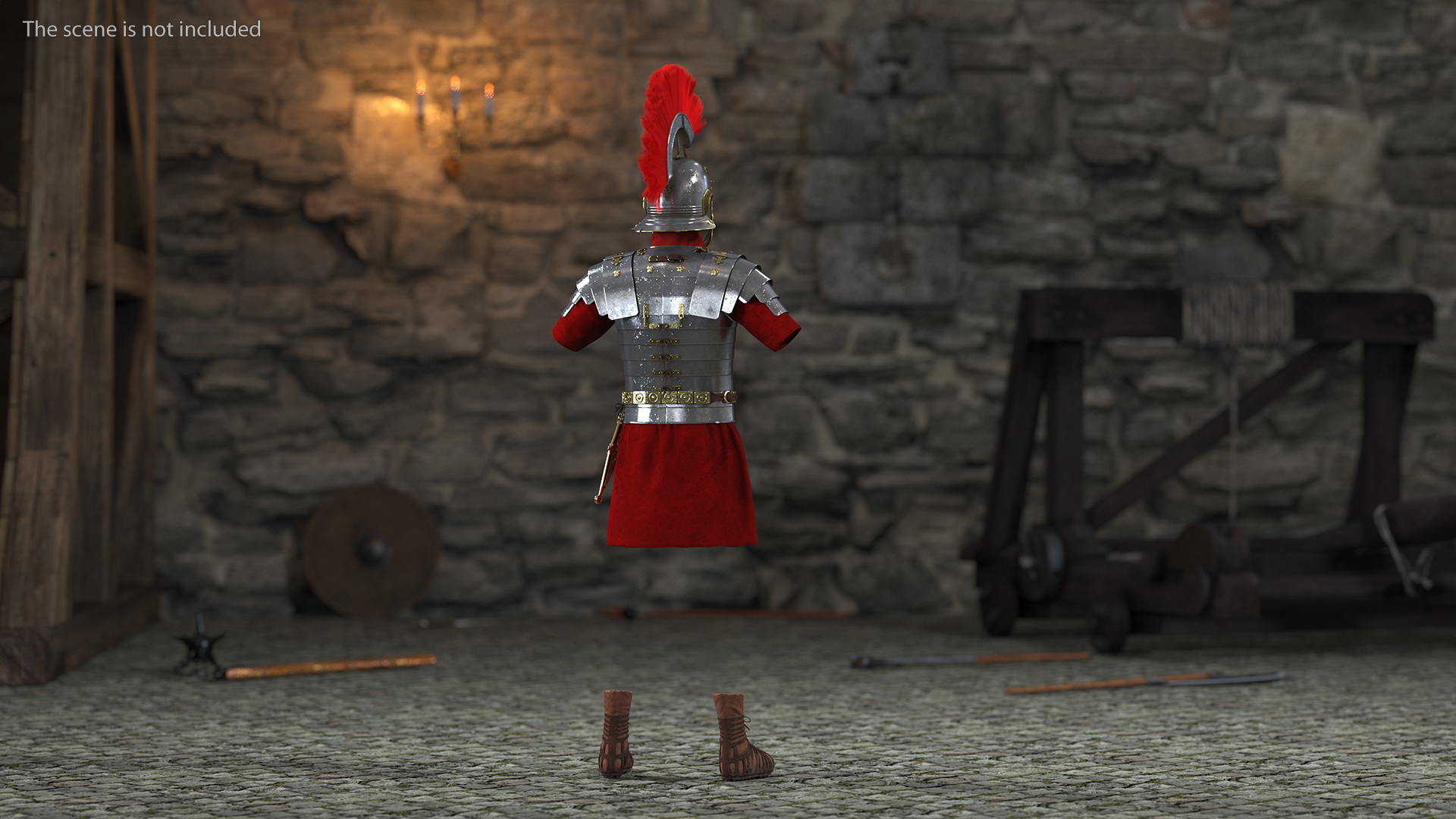 3D Roman Legionnaire Armor Set Worn Fur