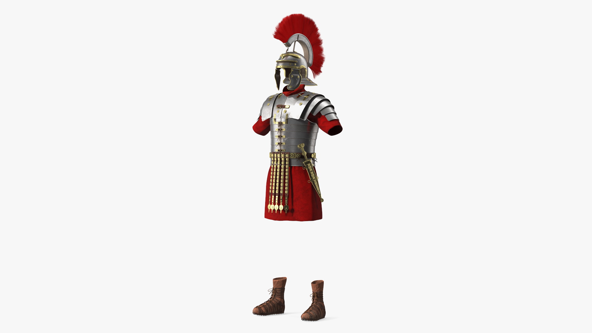 3D Roman Legionnaire Armor Set Worn Fur