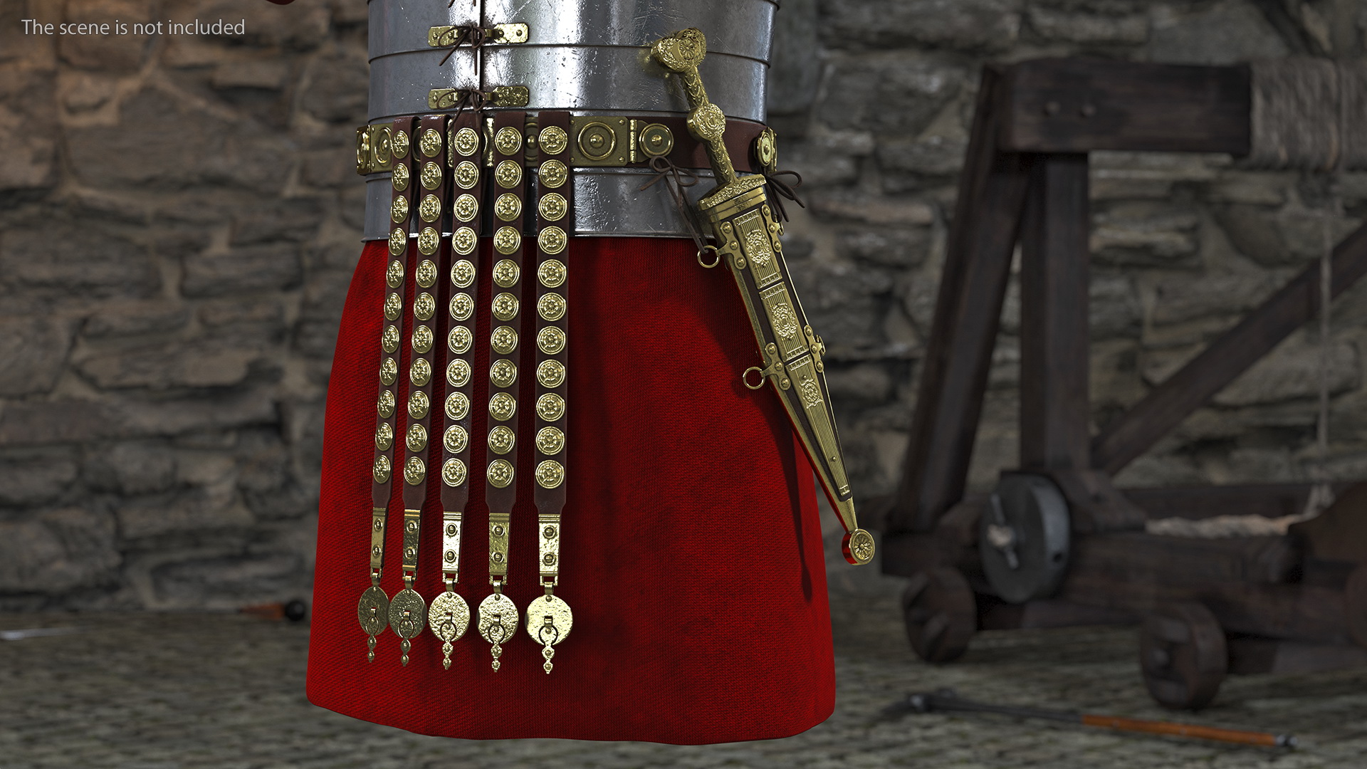 3D Roman Legionnaire Armor Set Worn Fur