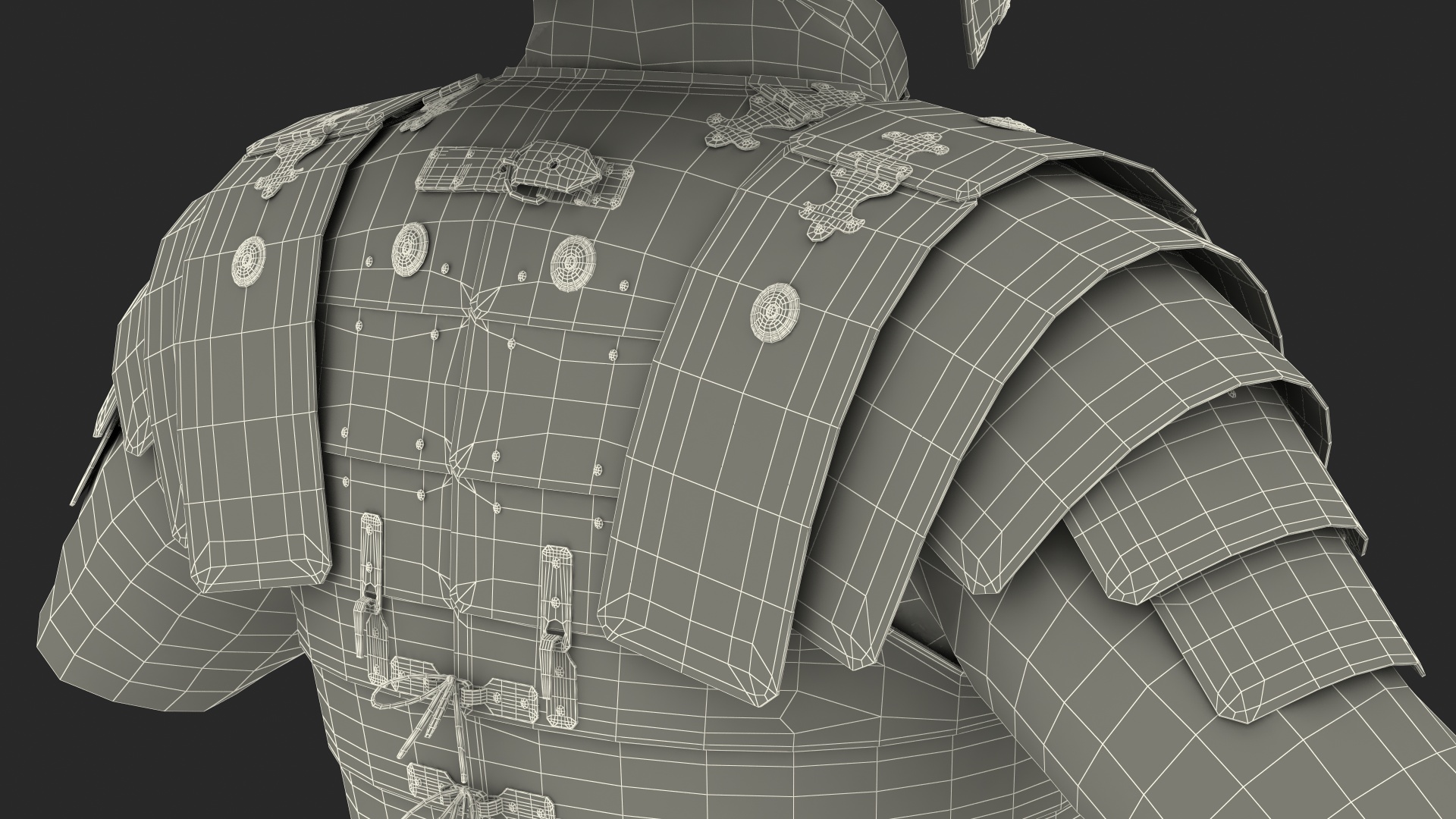 3D Roman Legionnaire Armor Set Worn Fur