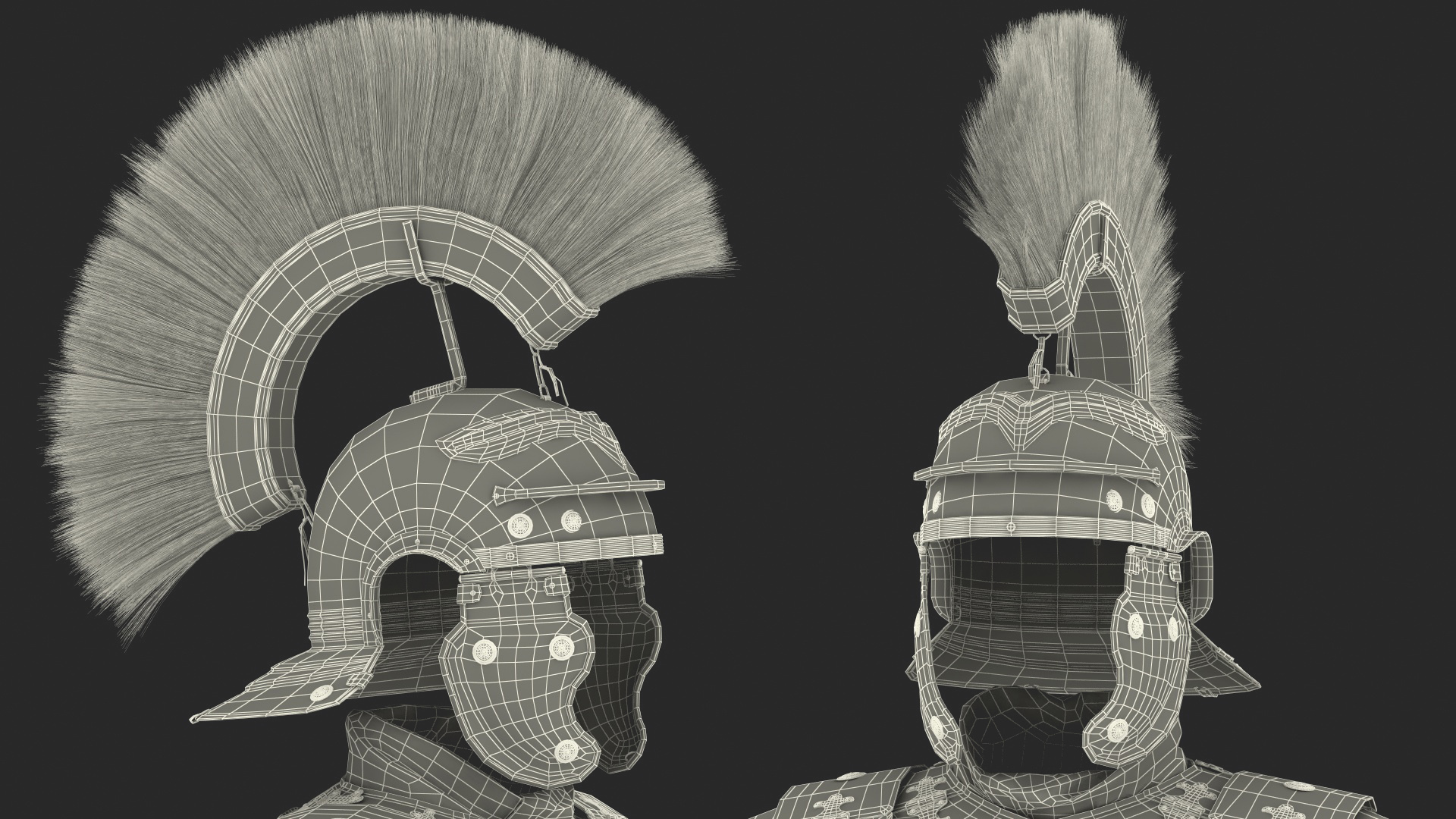 3D Roman Legionnaire Armor Set Worn Fur