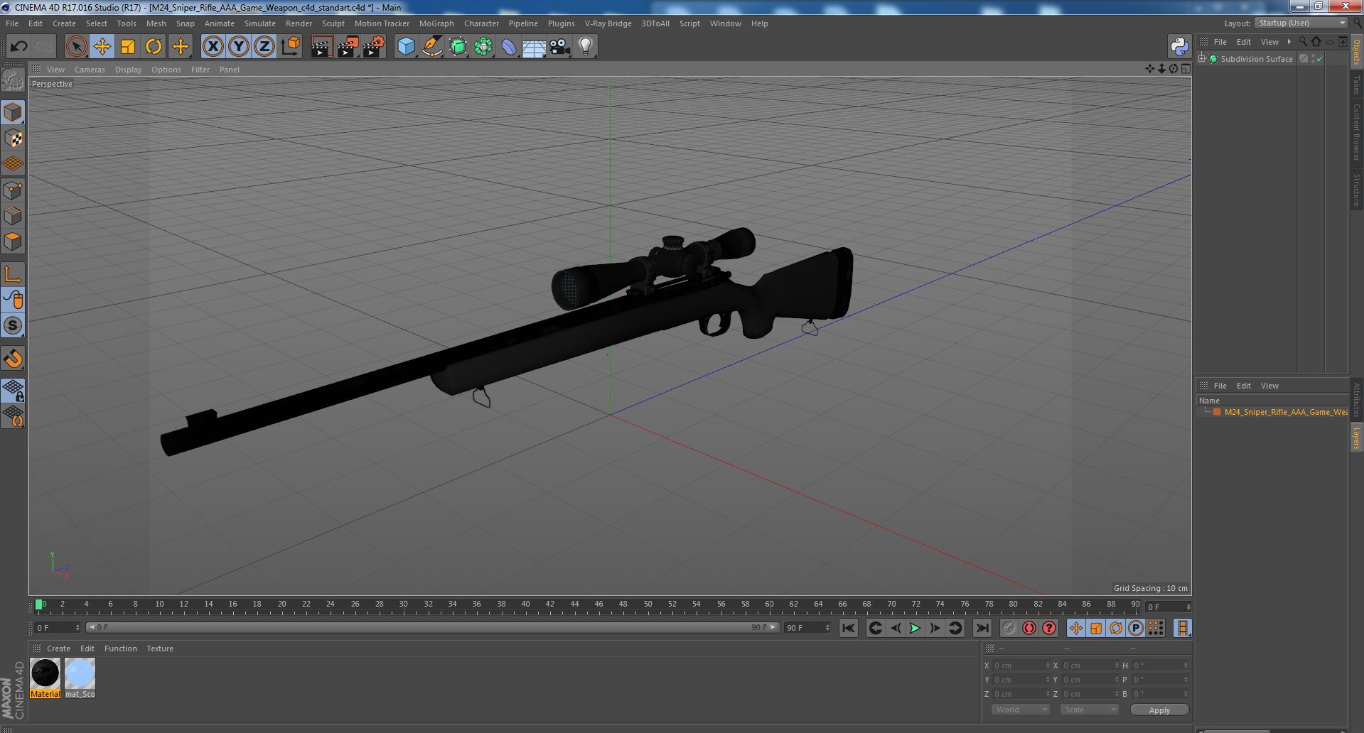 M24 Sniper Rifle AAA Game Weapon 3D