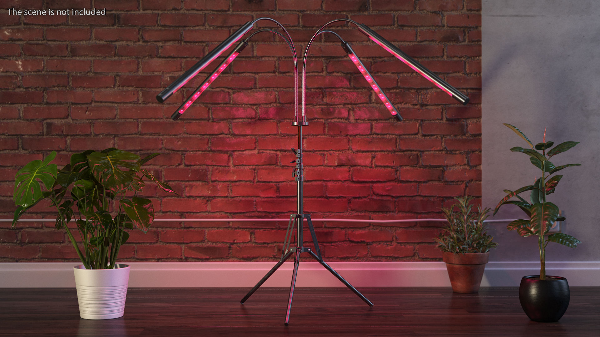 3D model LED Grow Light Stand Short Red