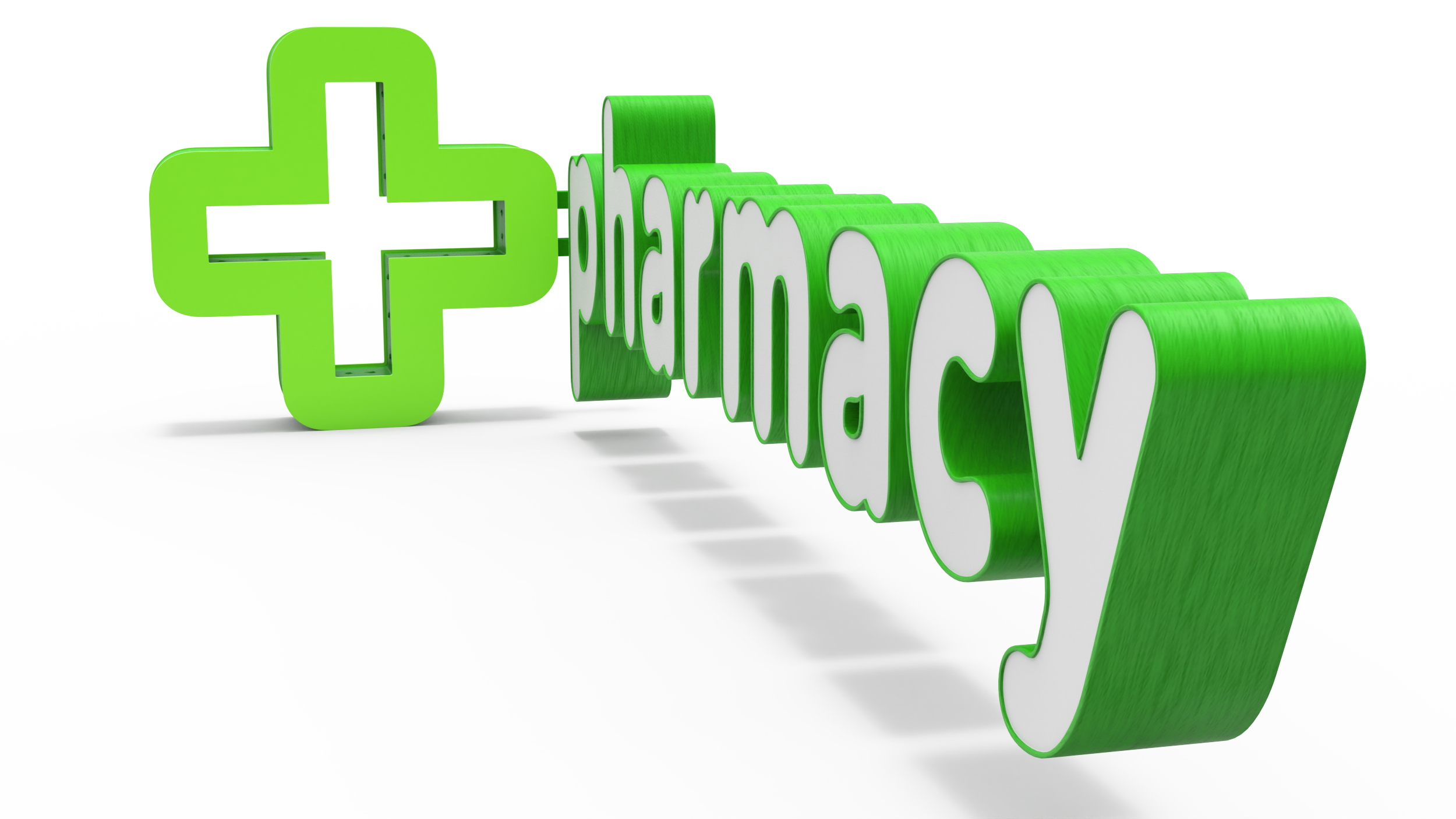 3D Pharmacy Sign model